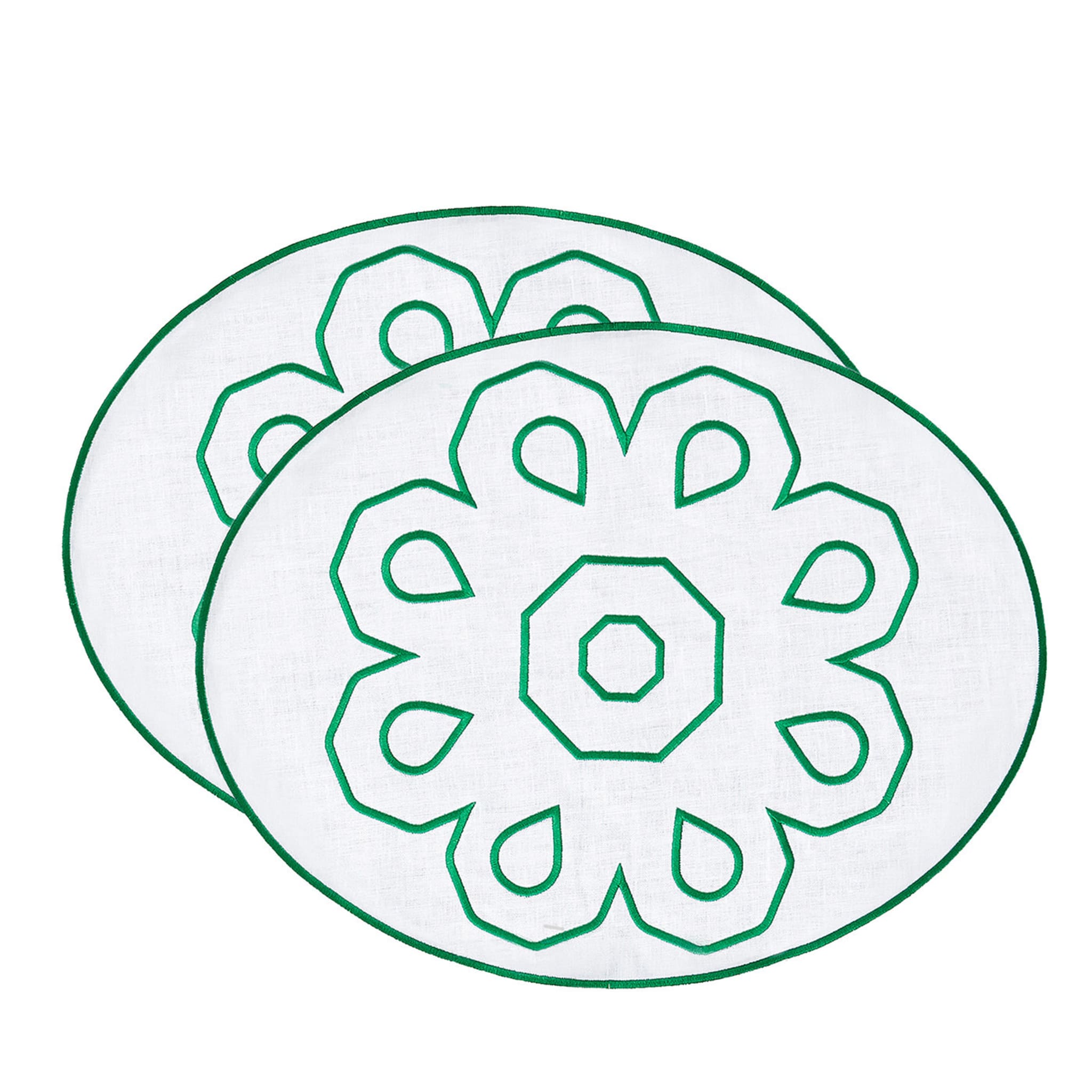 Castello Svevo Set of 2 Oval Green Placemats (sets de table ovales) - Vue principale