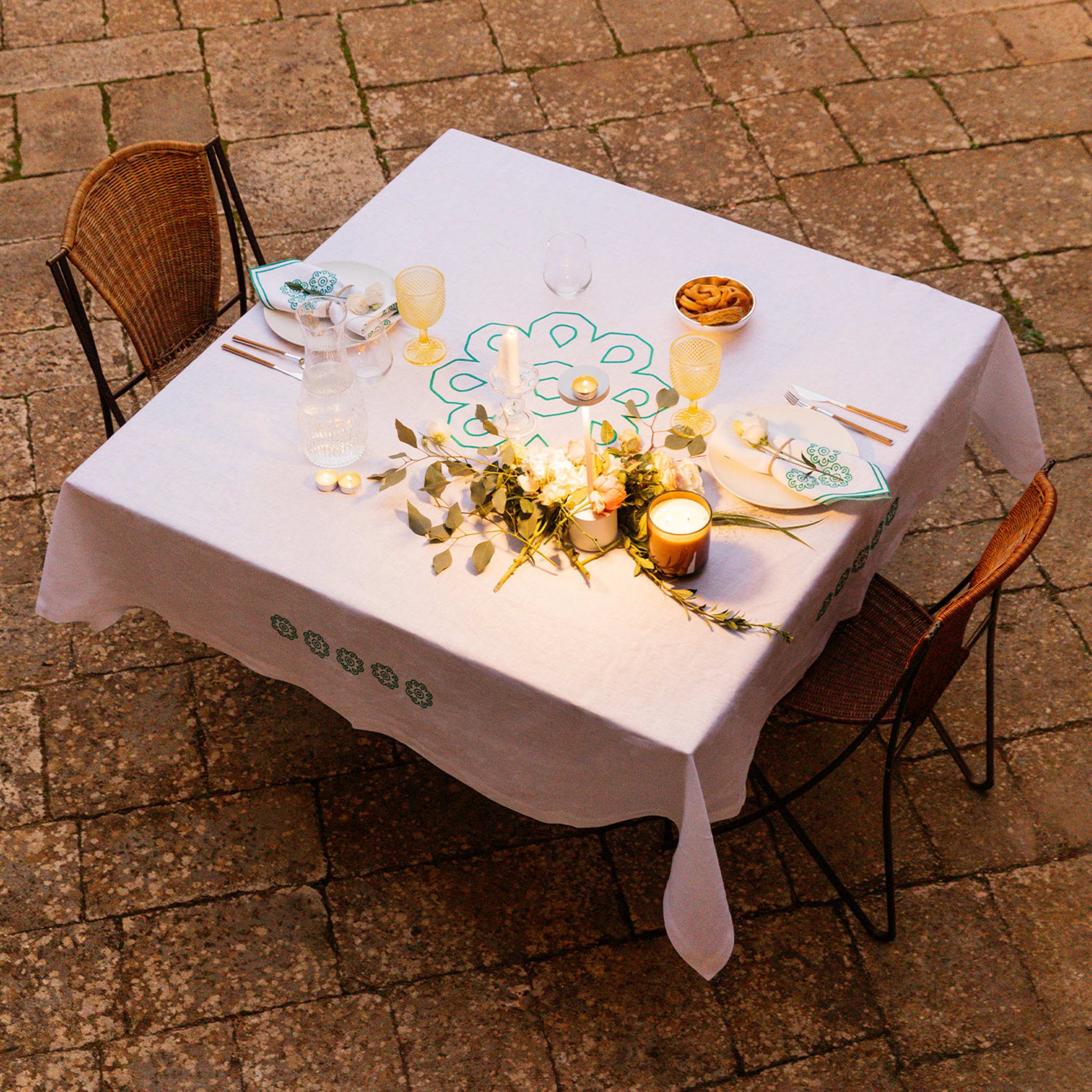 Castello Svevo Green Square Tablecloth - Alternative view 3