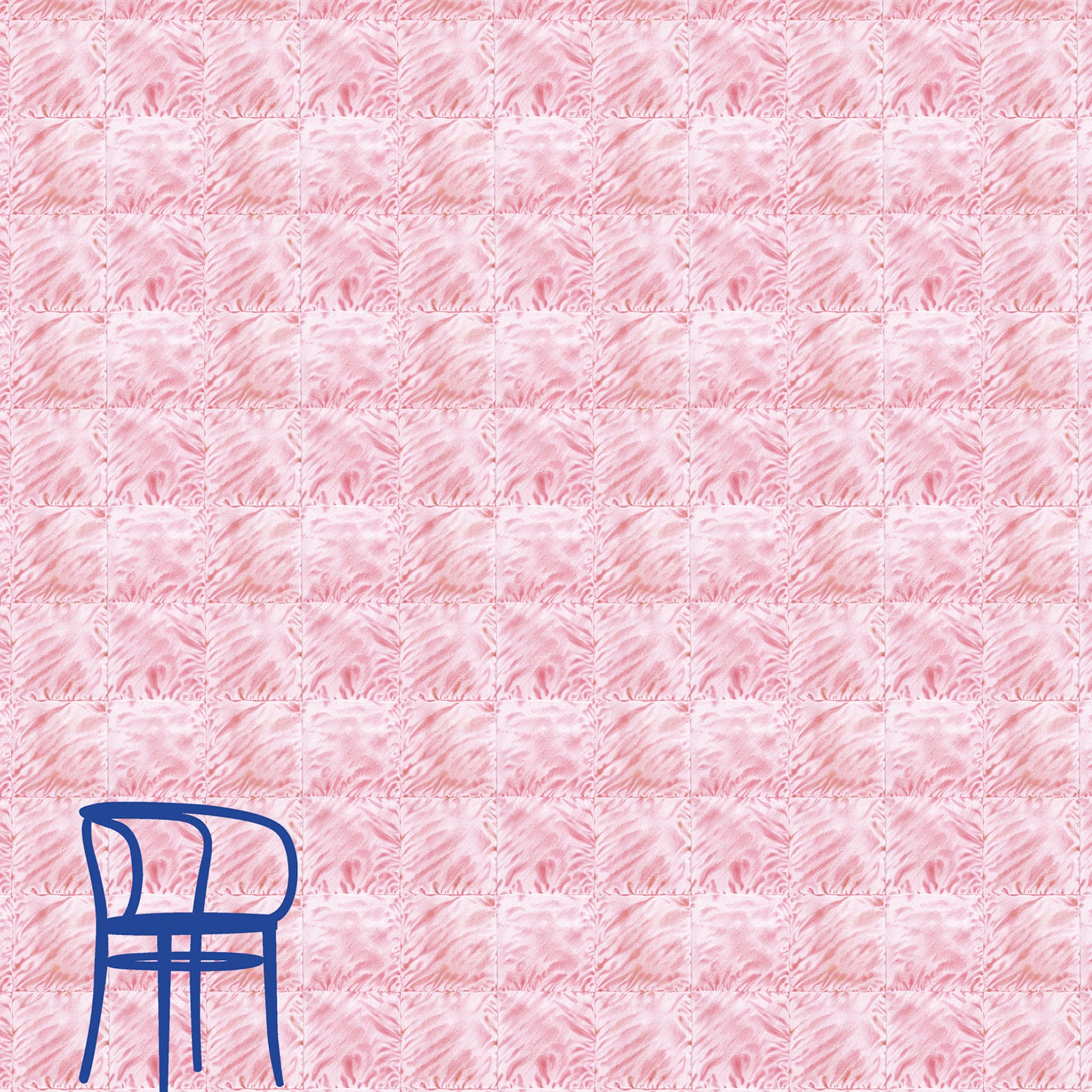 Papier peint matelassé rose - Vue principale
