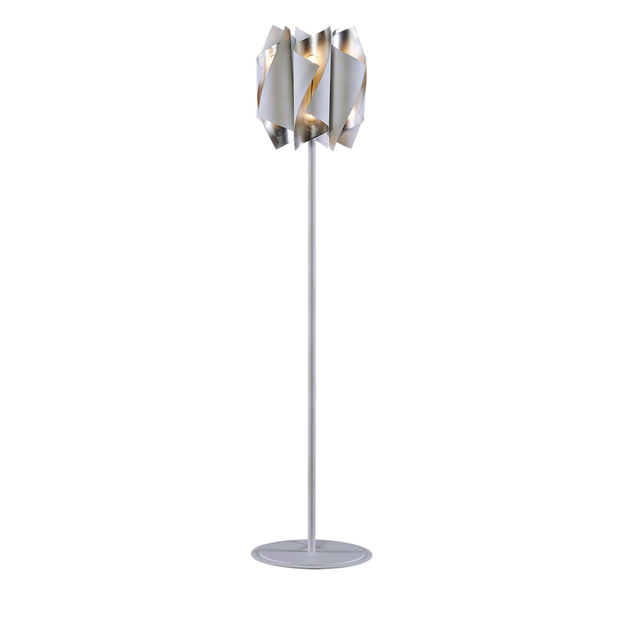 4002/LT12 12-Light White and Silver Floor Lamp - Main view