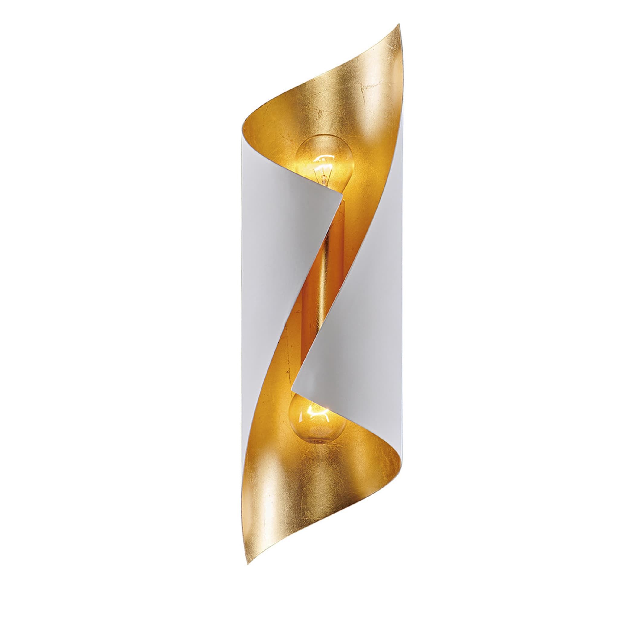 4002/A2 2-Light White and Gold Sconce - Main view