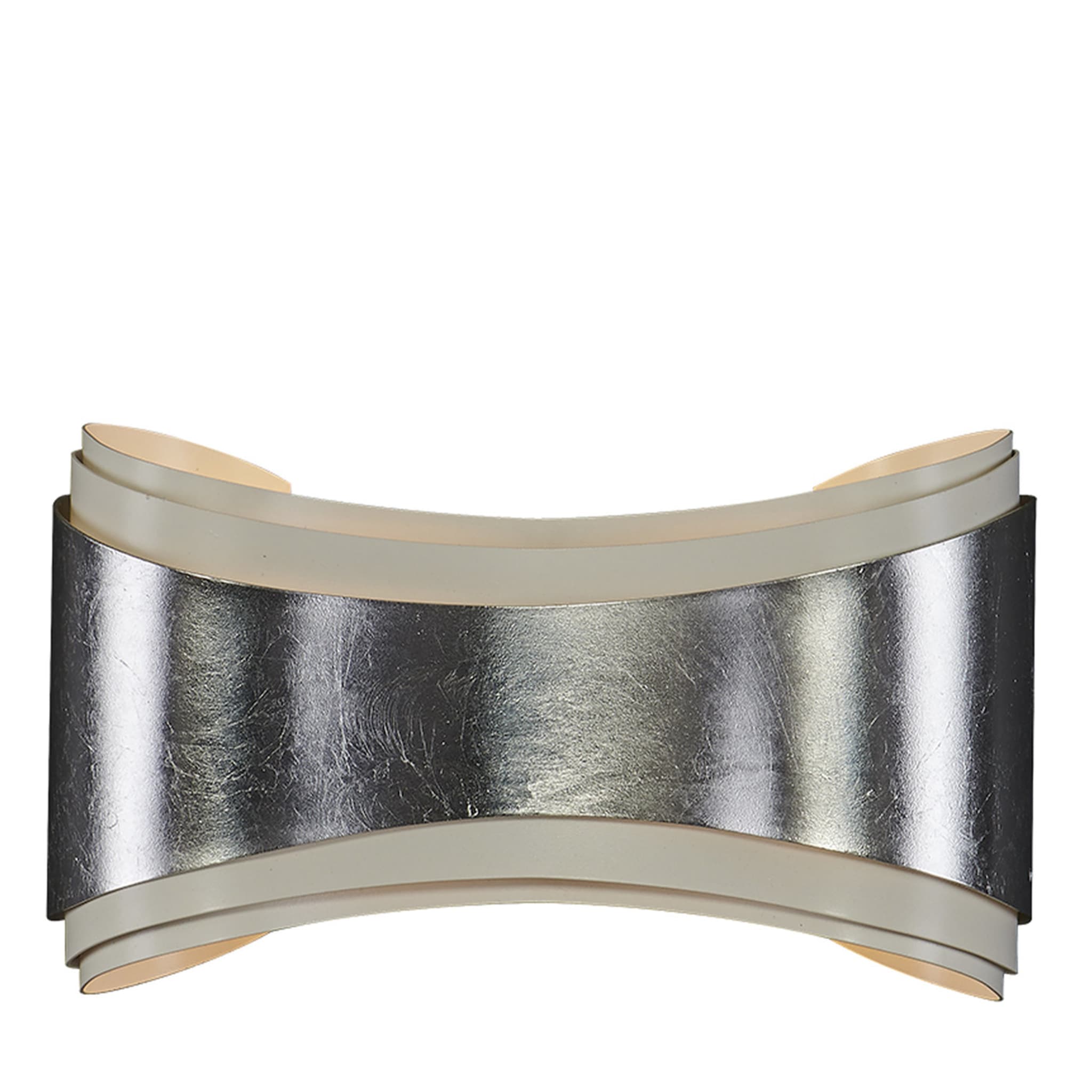 4008/A2 2-Light Silver and White Sconce - Main view