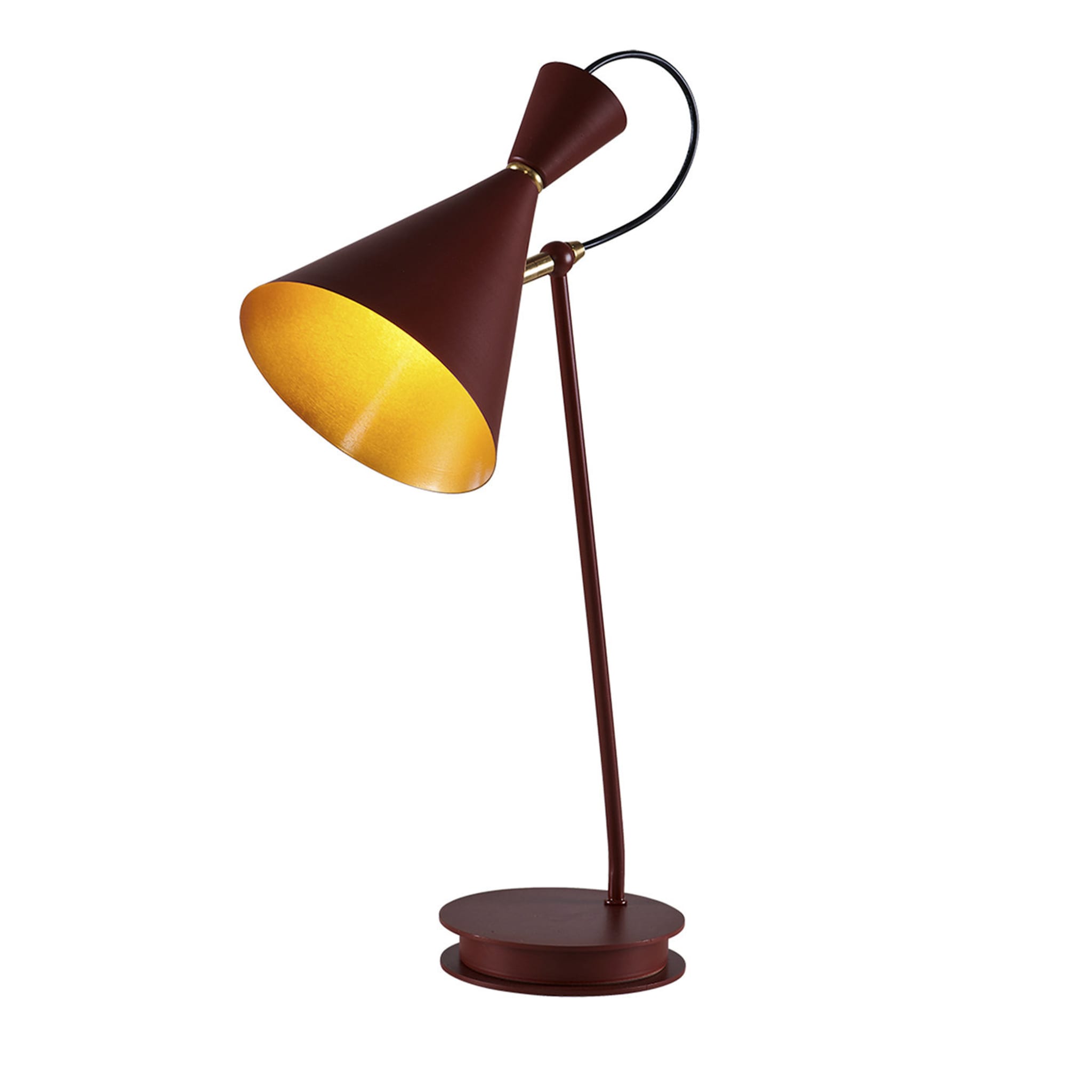4012/L1 Burgundy and Gold Table Lamp - Main view