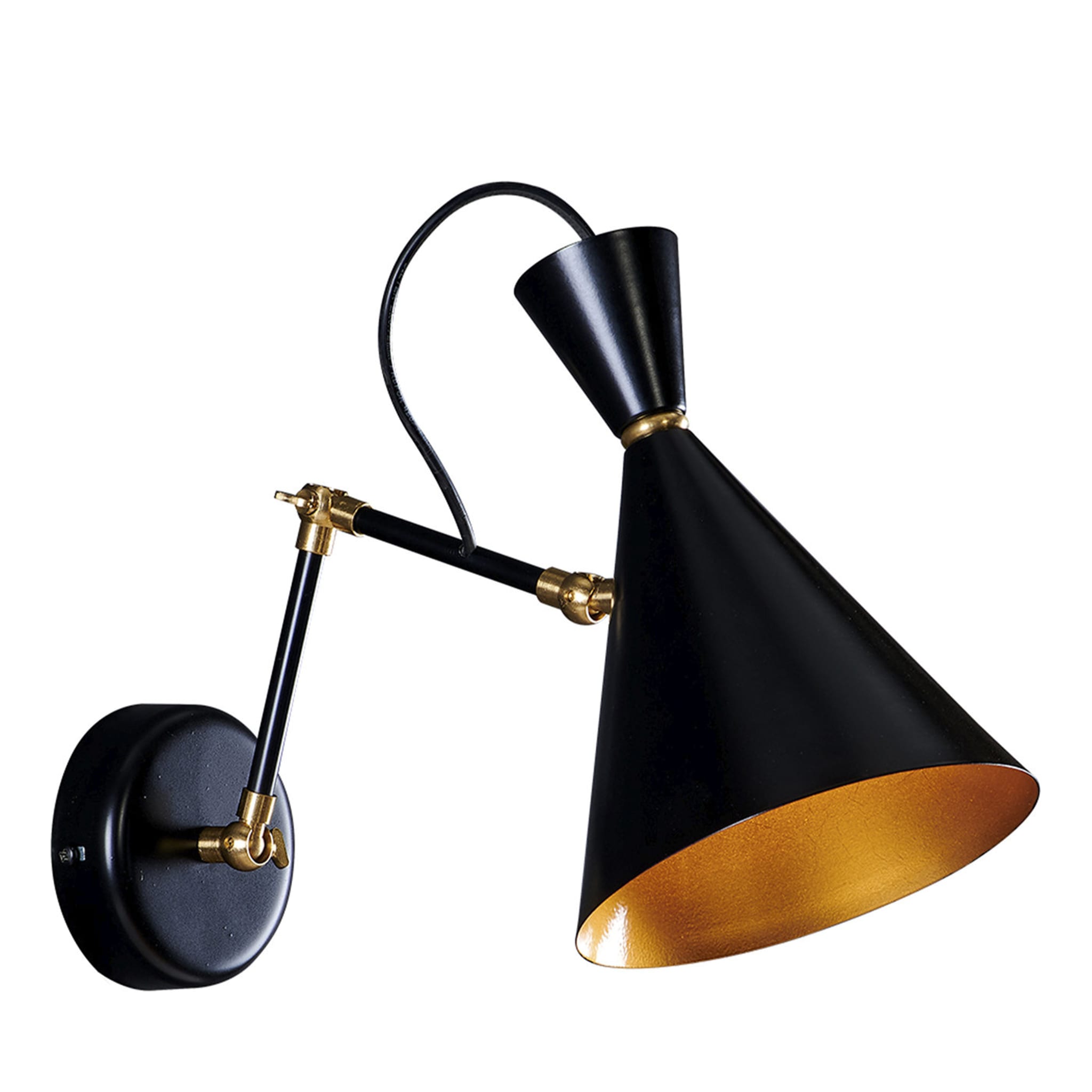 4012/A1 Black and Gold Sconce - Main view