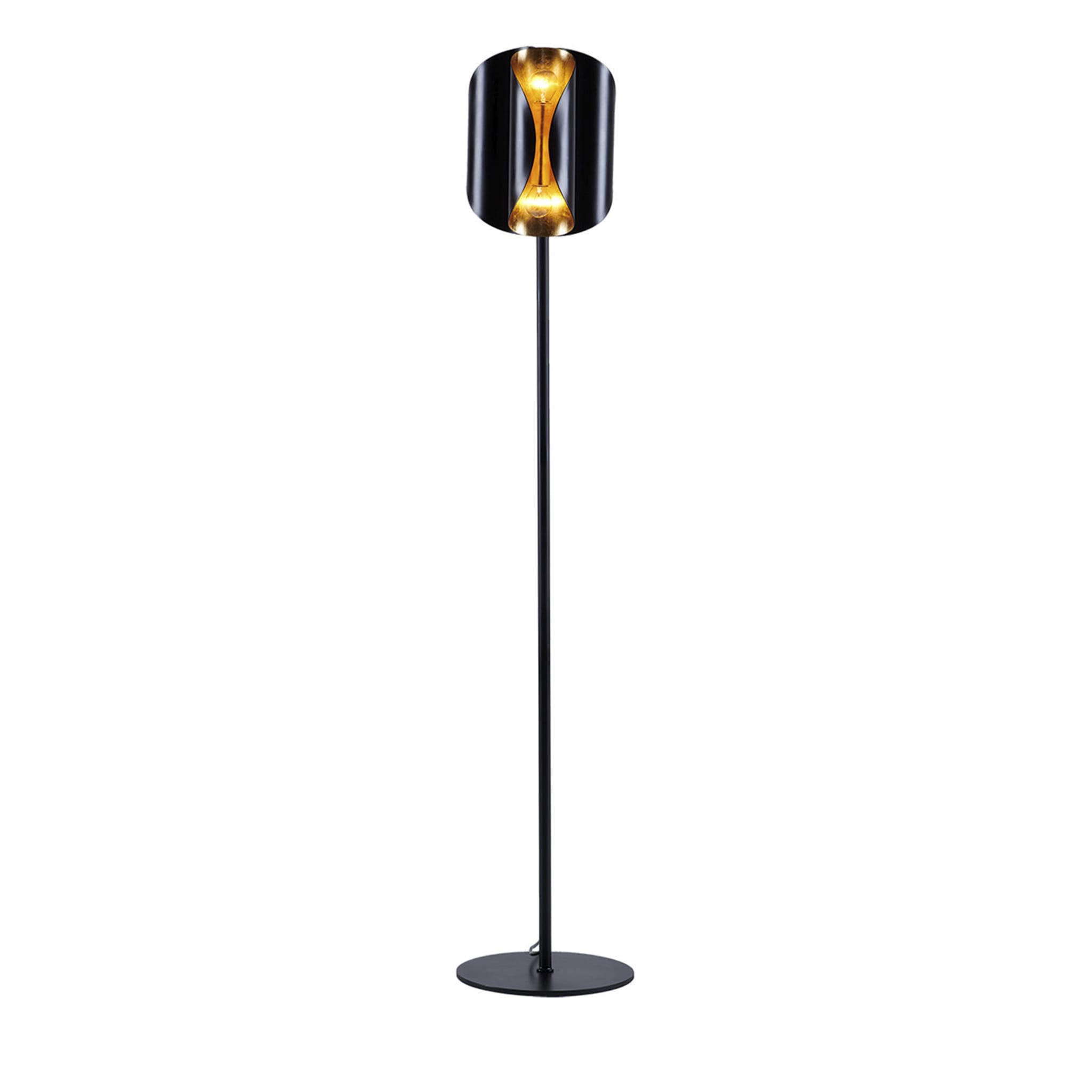 4000/LT6 Lámpara de pie de 6 luces negra y dorada - Vista principal