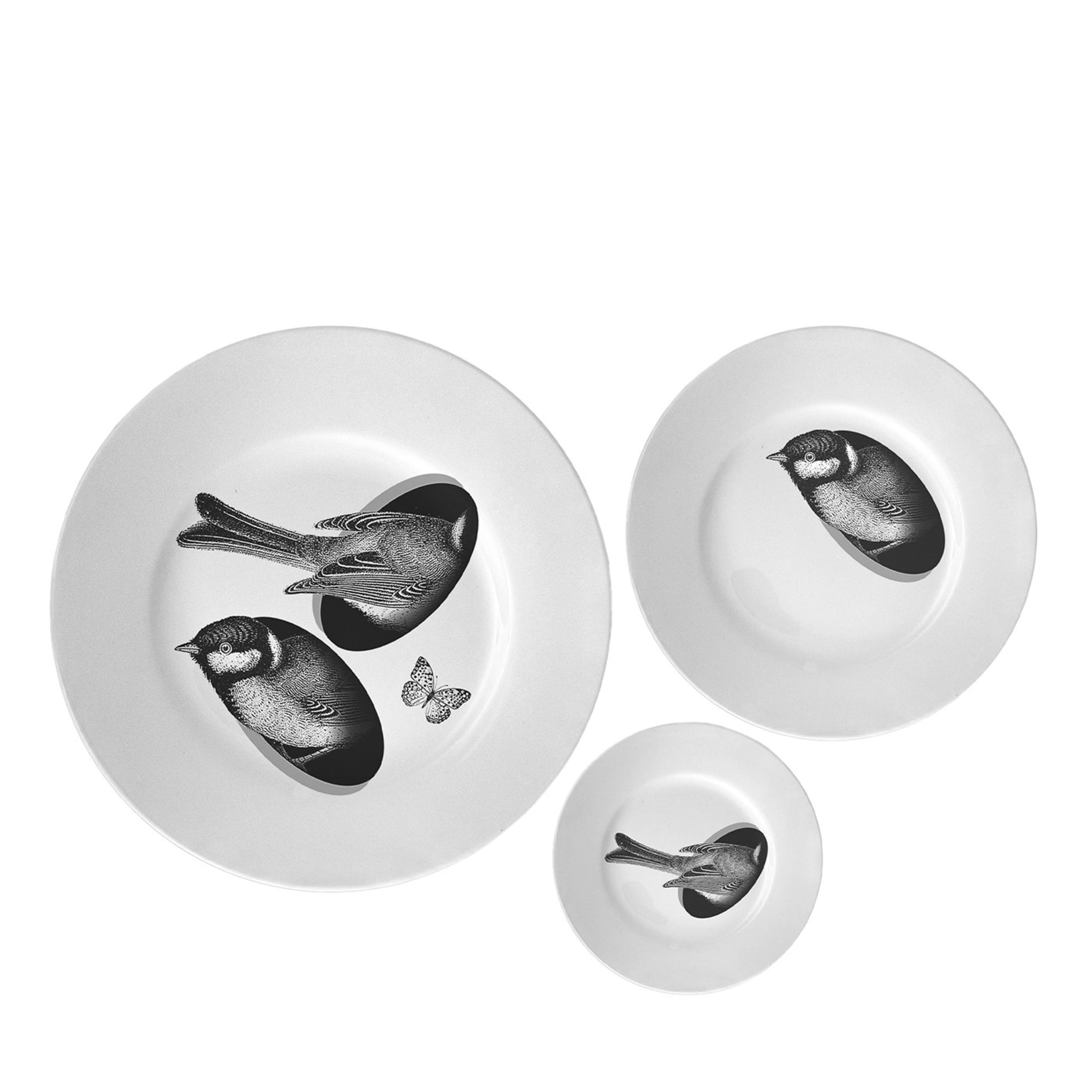 Uccelli Satz von 3 dekorativen Tellern #1 - Hauptansicht