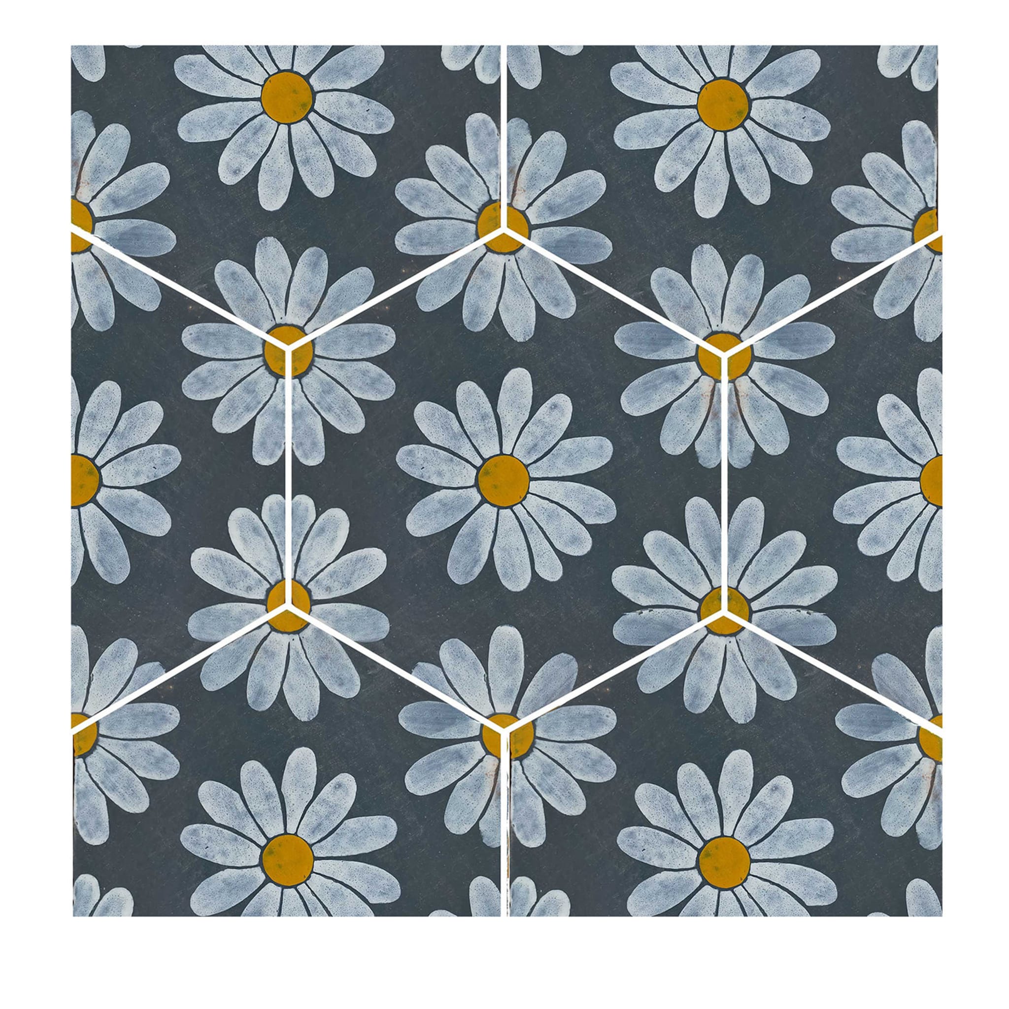 Kimeya Margherita Gray Set of 4 Tiles by Vincenzo Messina - Main view