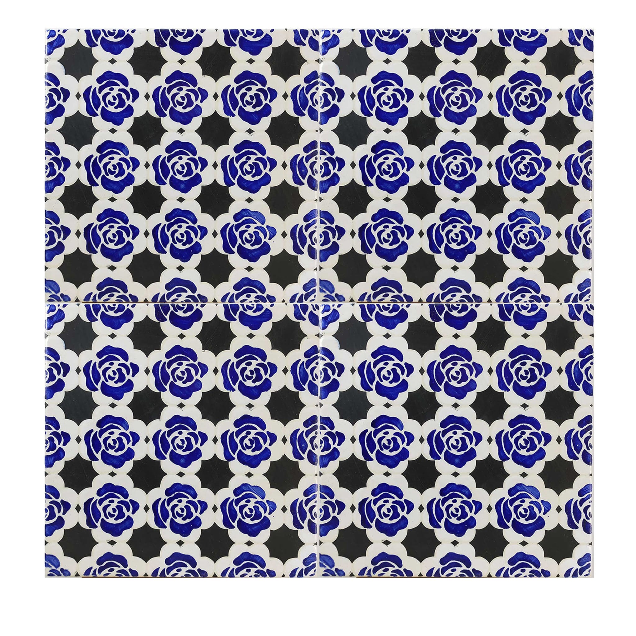 Kimeya Rosina Blue and Gray Set of 4 Tiles by Vincenzo Messina - Main view