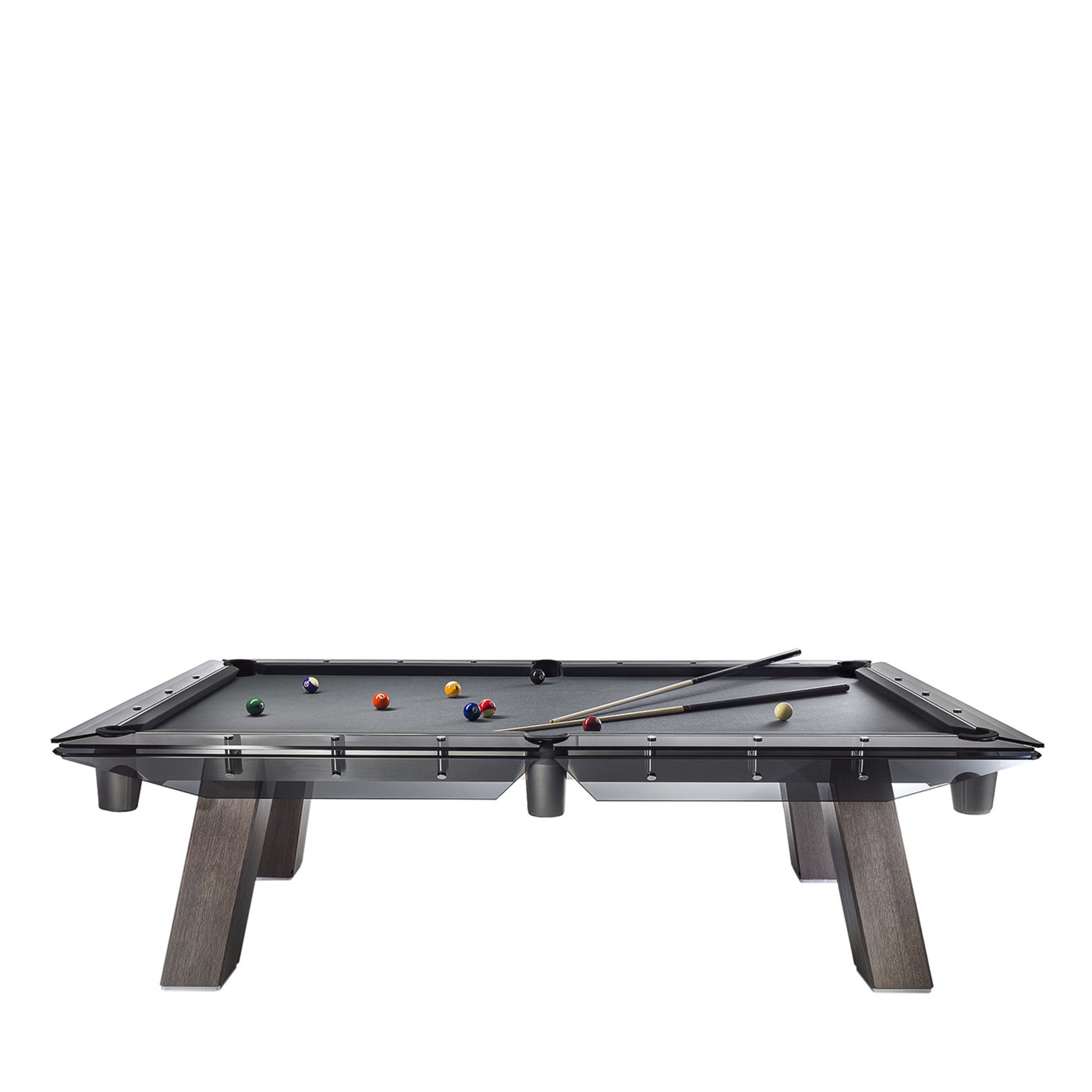 Filotto Black Pool Table with Wooden Legs - Main view