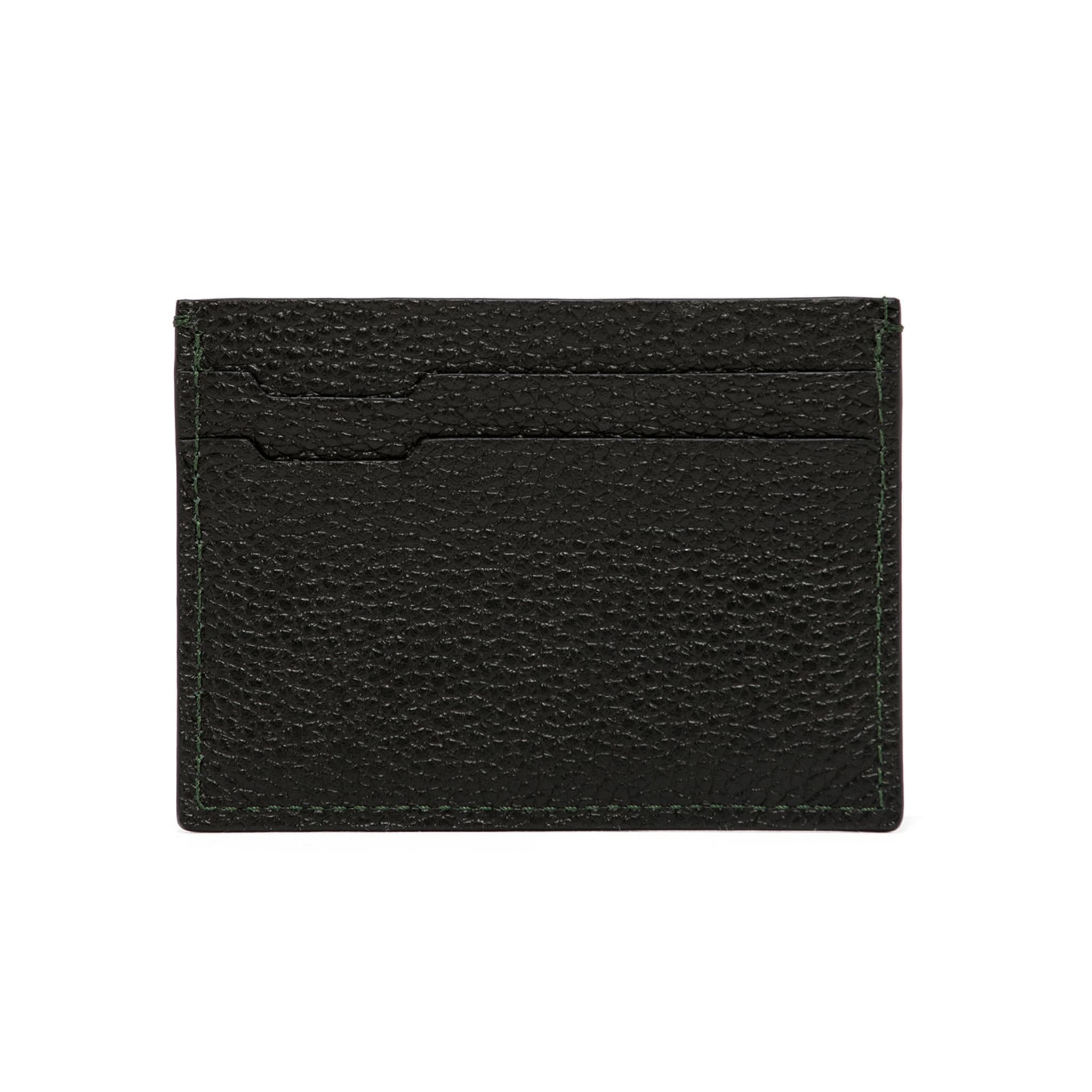 Grained Leather Card Holder Black - Alternative view 1