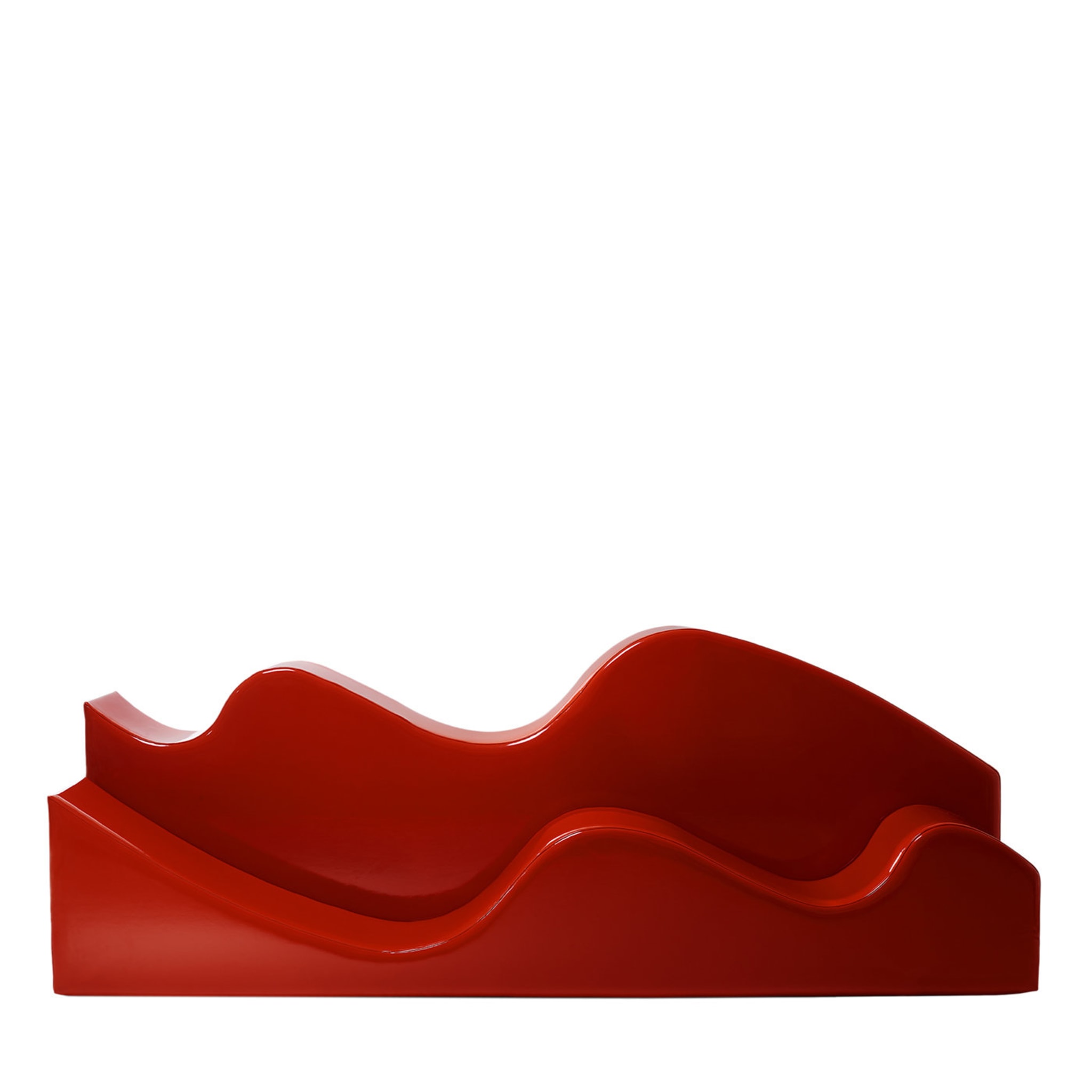 Superonda Red Sofa by Archizoom - Main view