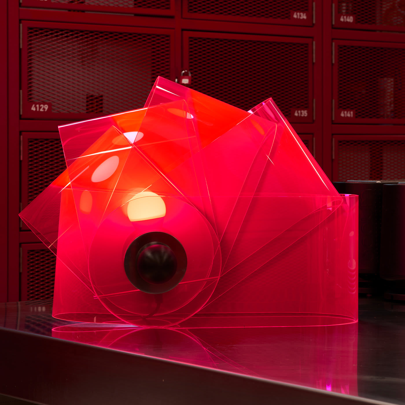 Gherpe Red Table Lamp - Poltronova