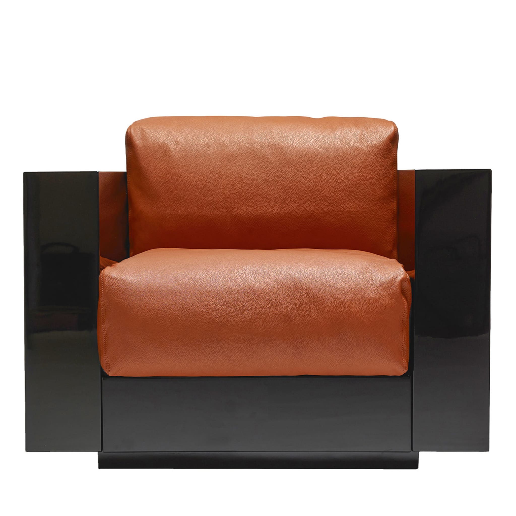 Saratoga Orange Armchair by Lella and Massimo Vignelli - Main view