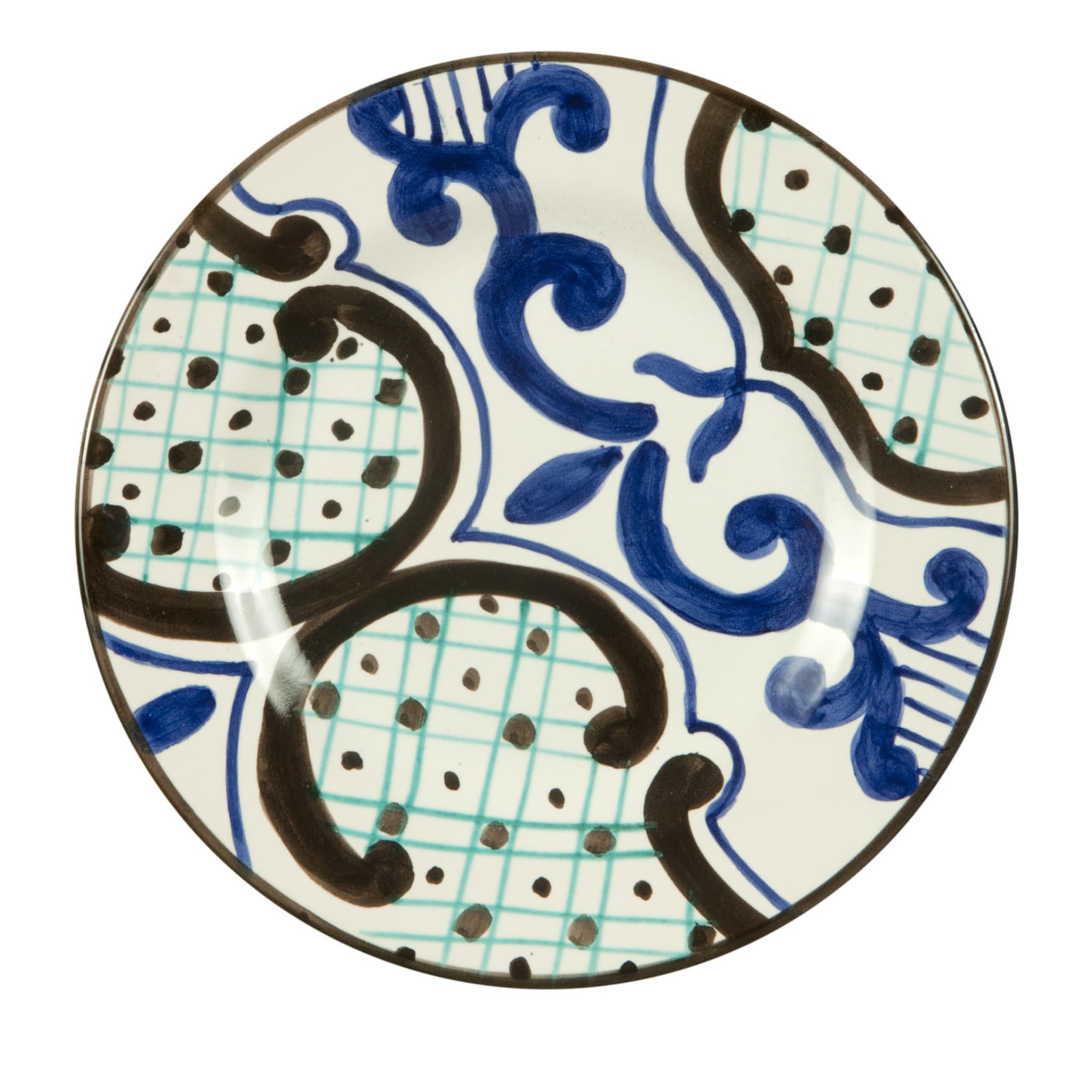Set di piatti da dessert 6 pezzi Ø22 cm Aromatum Ceramica Blu di