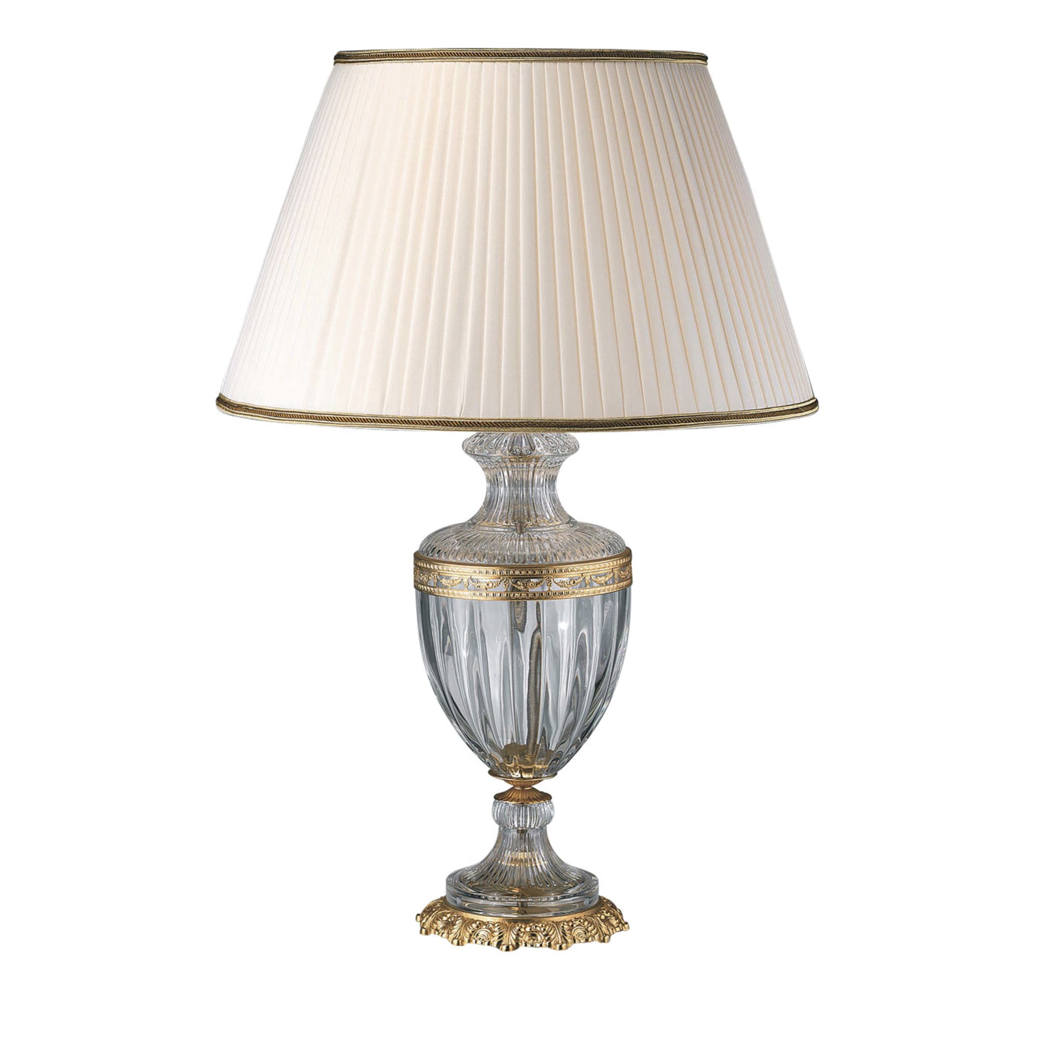 24K Gold and White Dresser Lamp - Main view