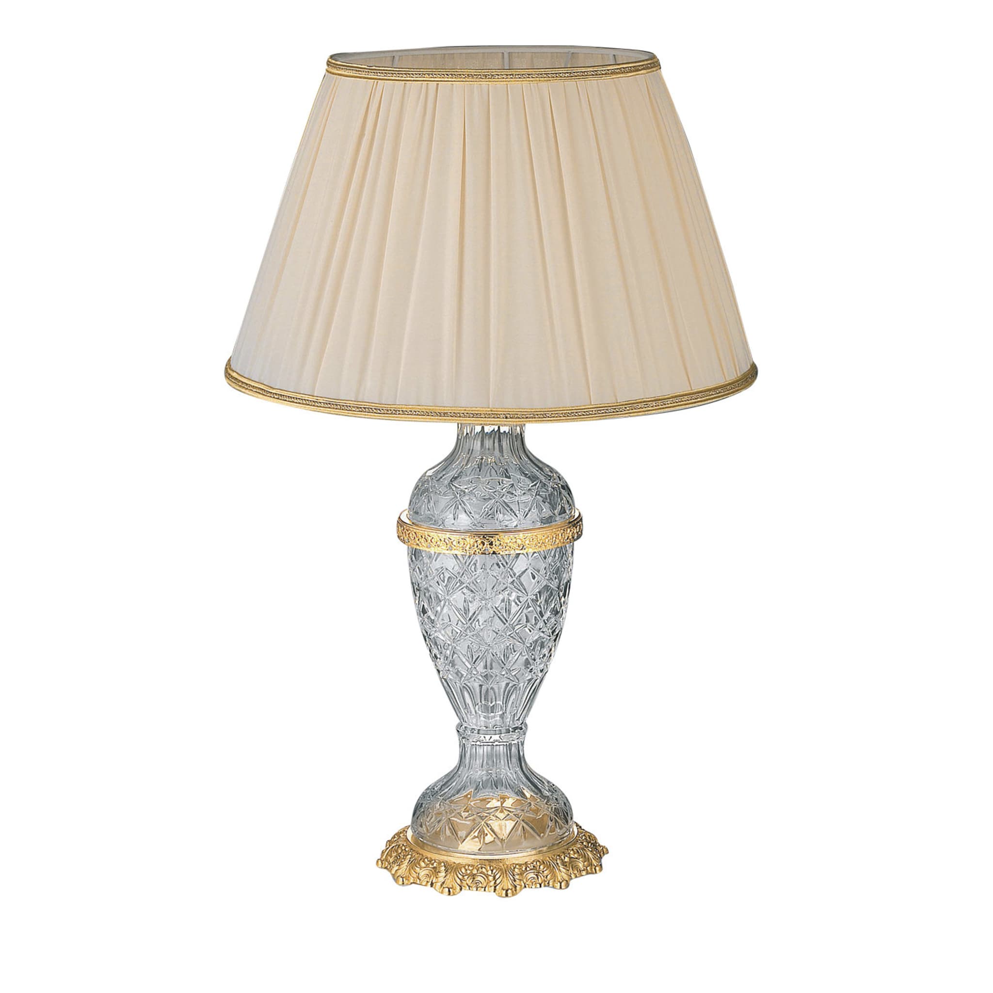 Lámpara de tocador blanca y dorada - Vista principal