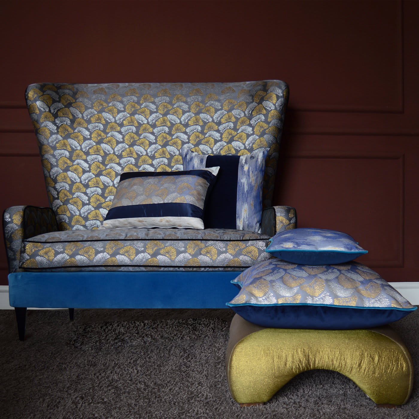 Blue Degradé Cushion - l'Opificio