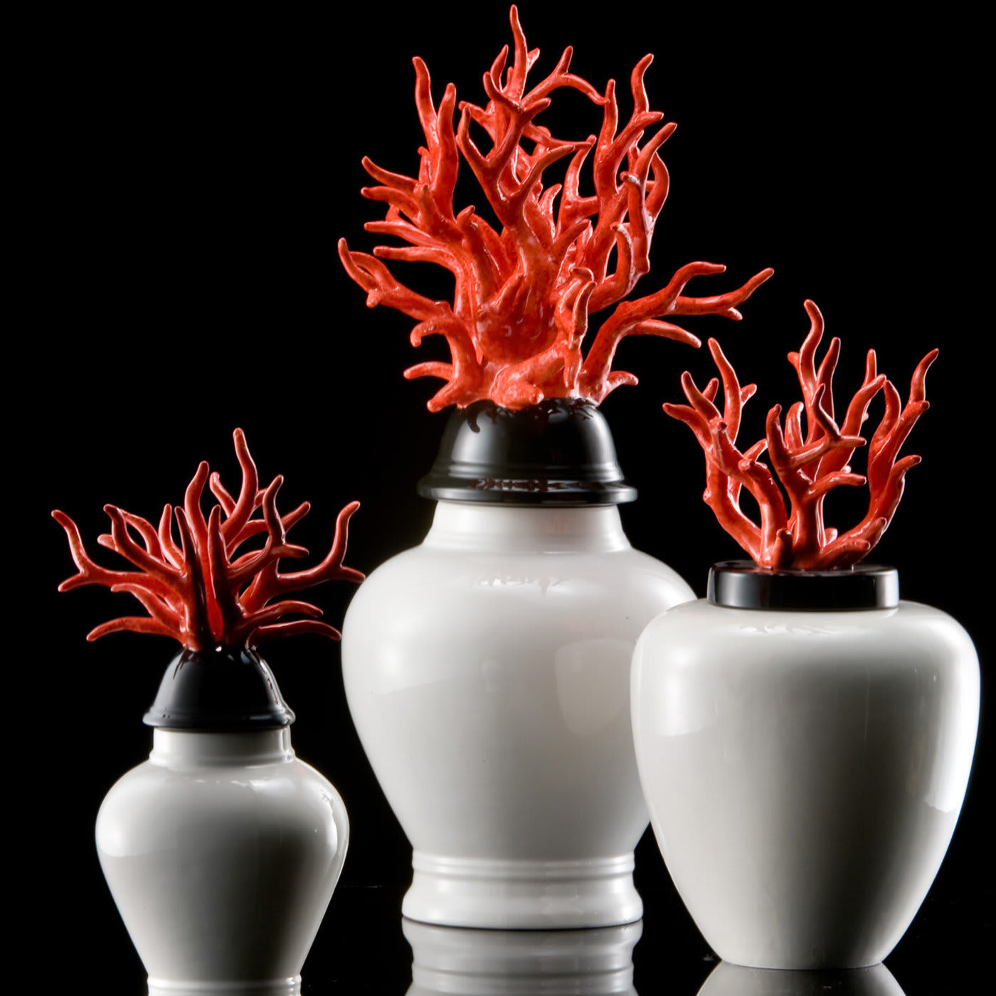 Medium White Corallo Vase - Ceramiche Dal Prà