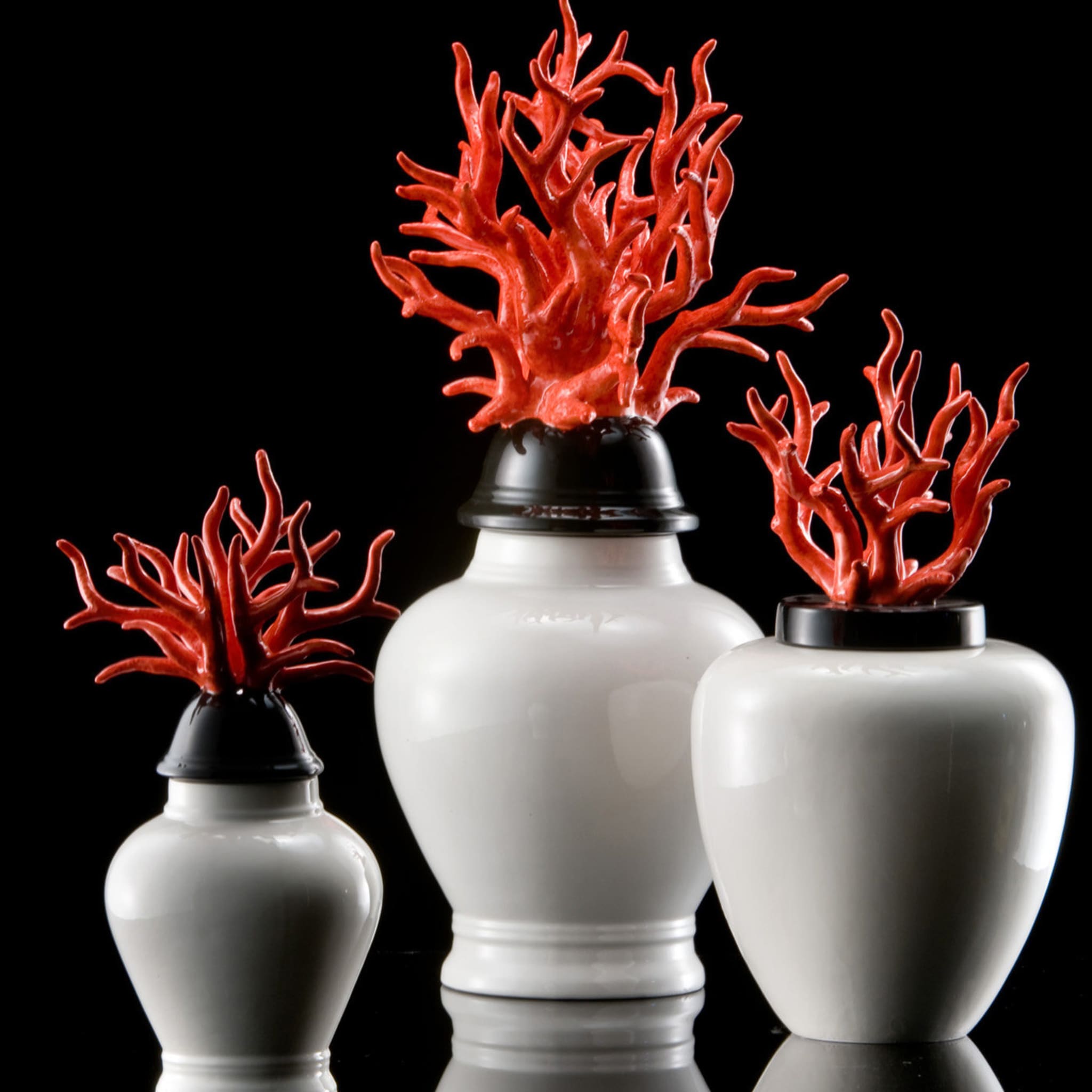 Große weiße Corallo-Vase - Alternative Ansicht 1