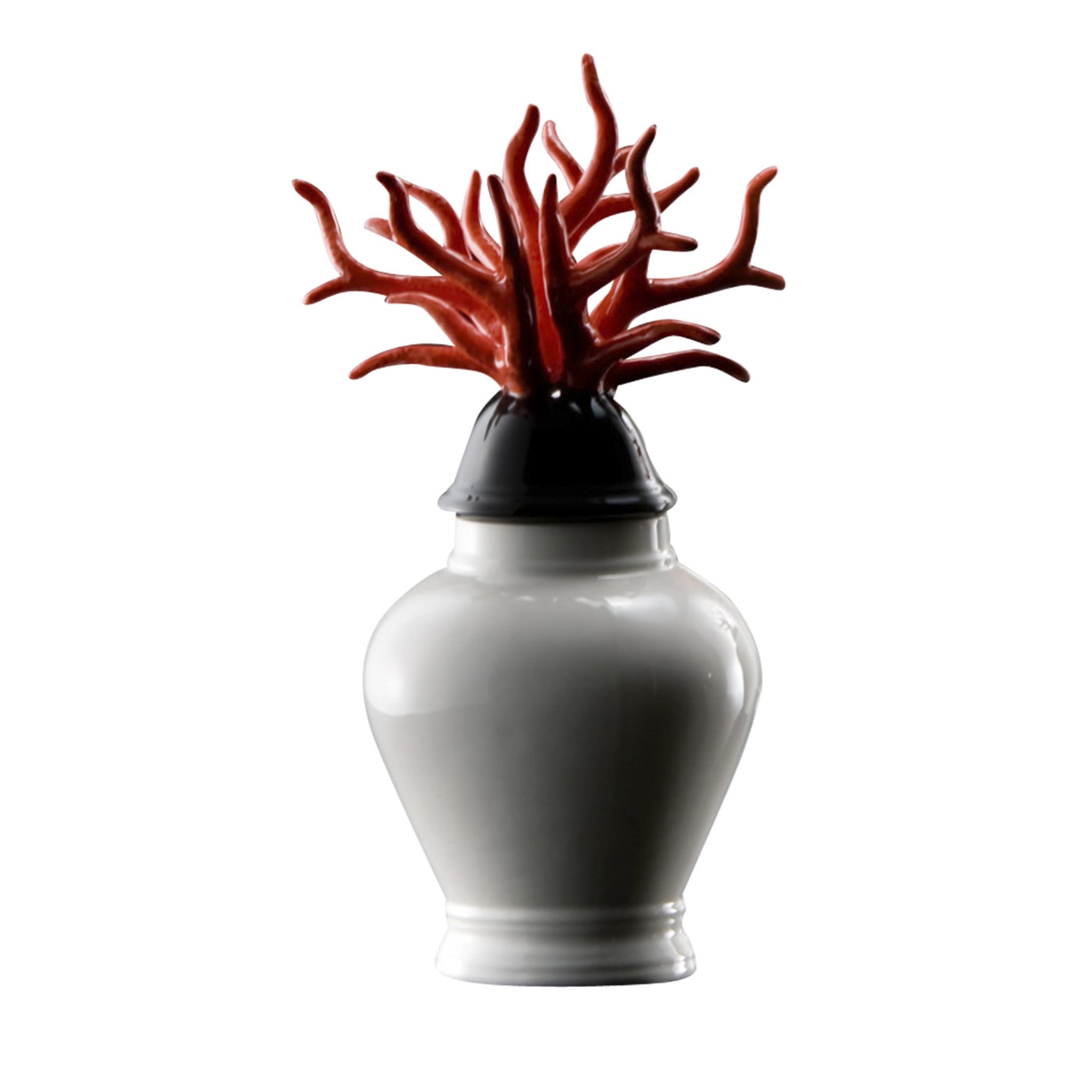 Kleine weiße Corallo-Vase  - Hauptansicht