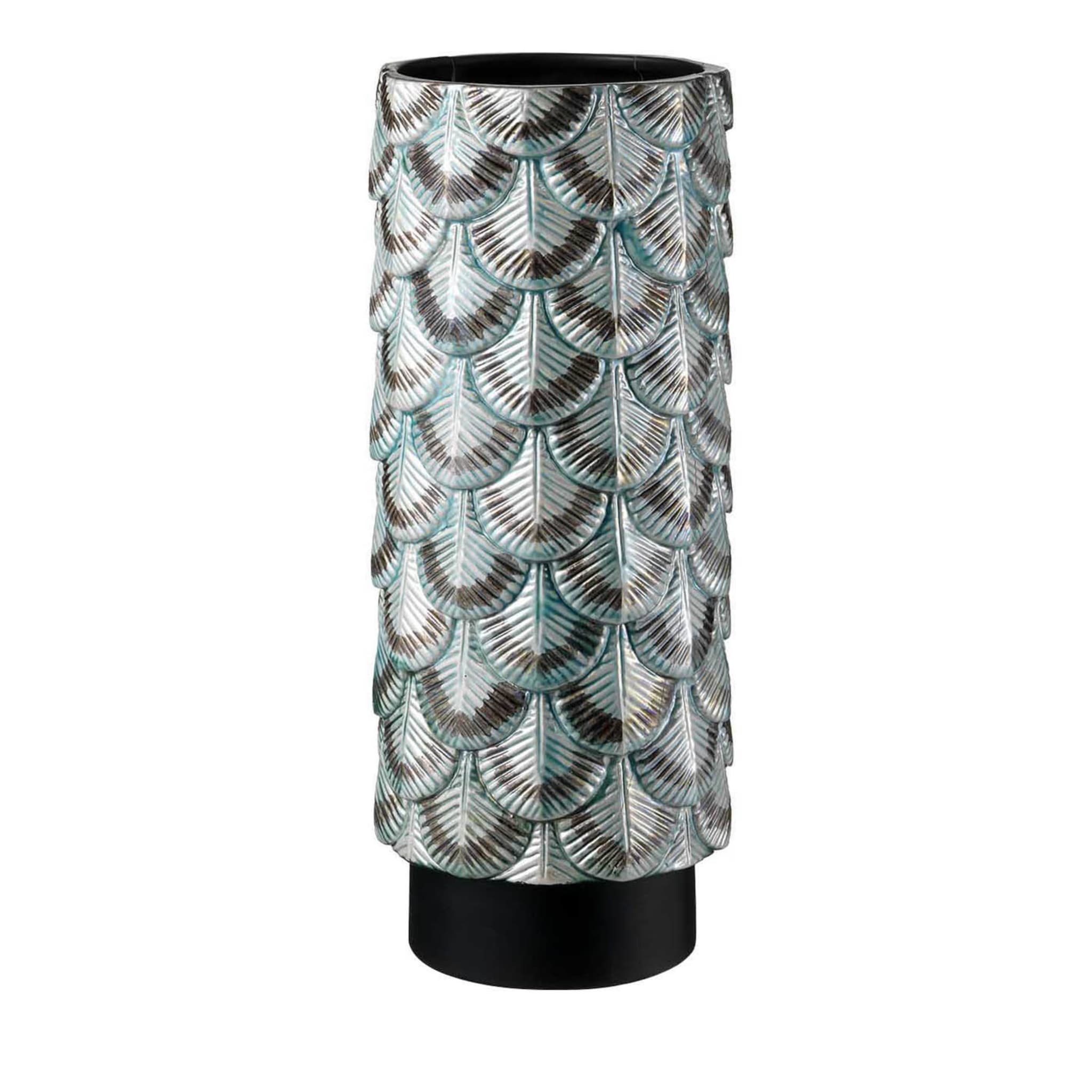 Green and Silver Plumage Vase - Main view