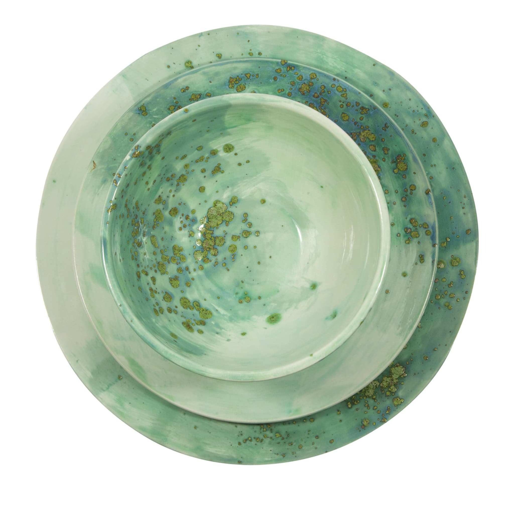 Jade Set of Ceramic Dinnerware for One - Alternative view 1