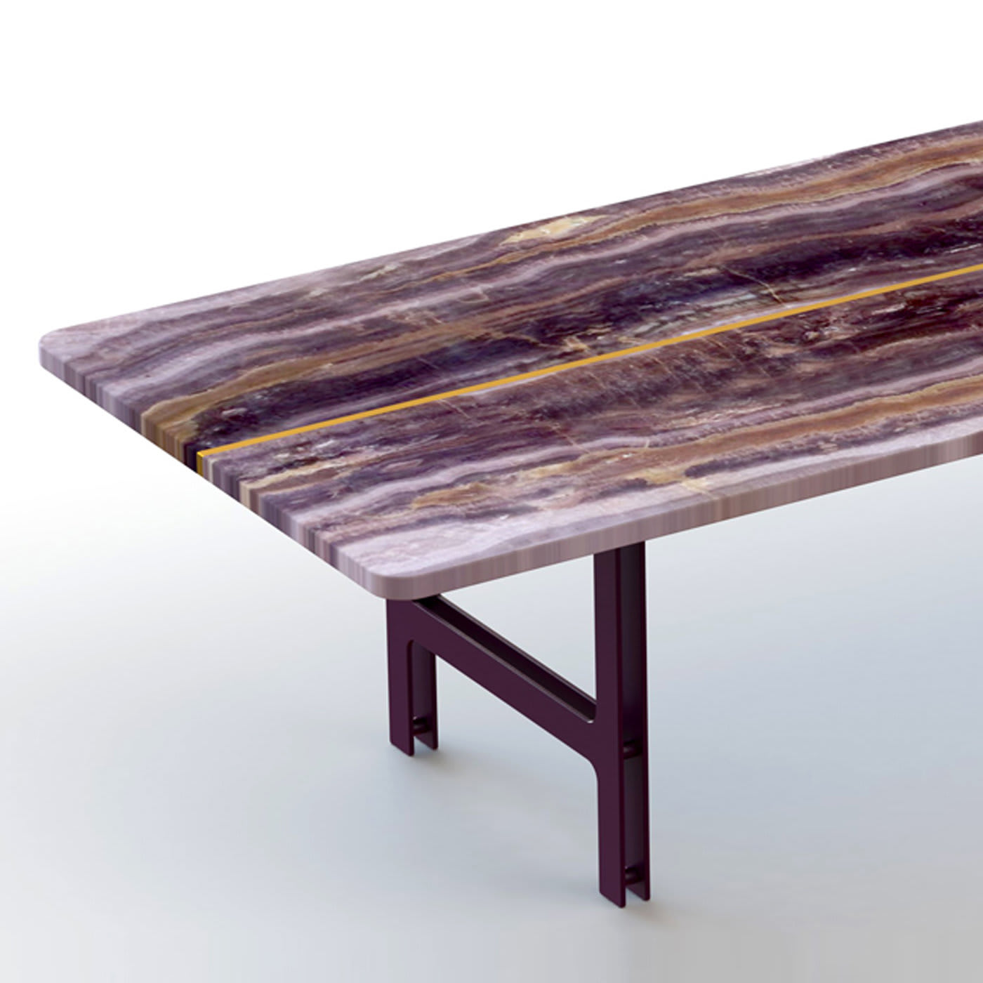 Split Coffee Table in Violet Onyx - Francesco Meda