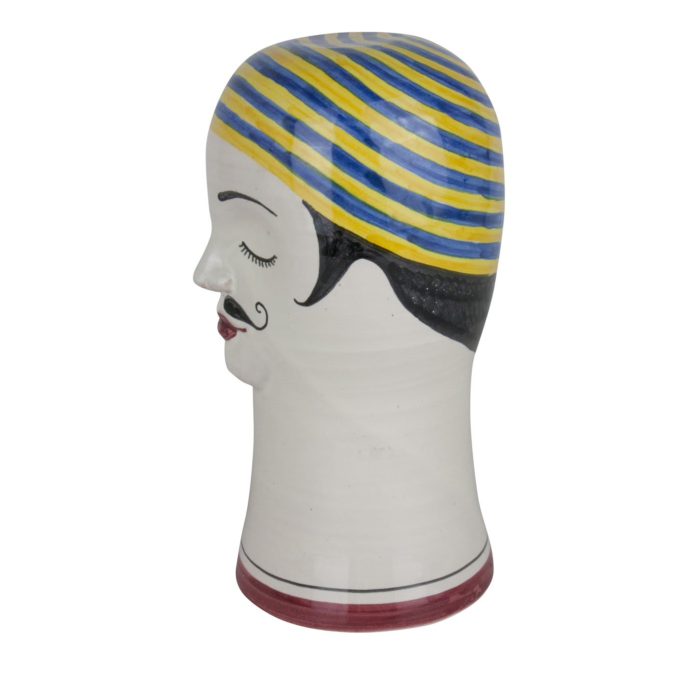 Swimmers Head With Yellow And Blue Cap Sculpture  - Alessandro Iudici
