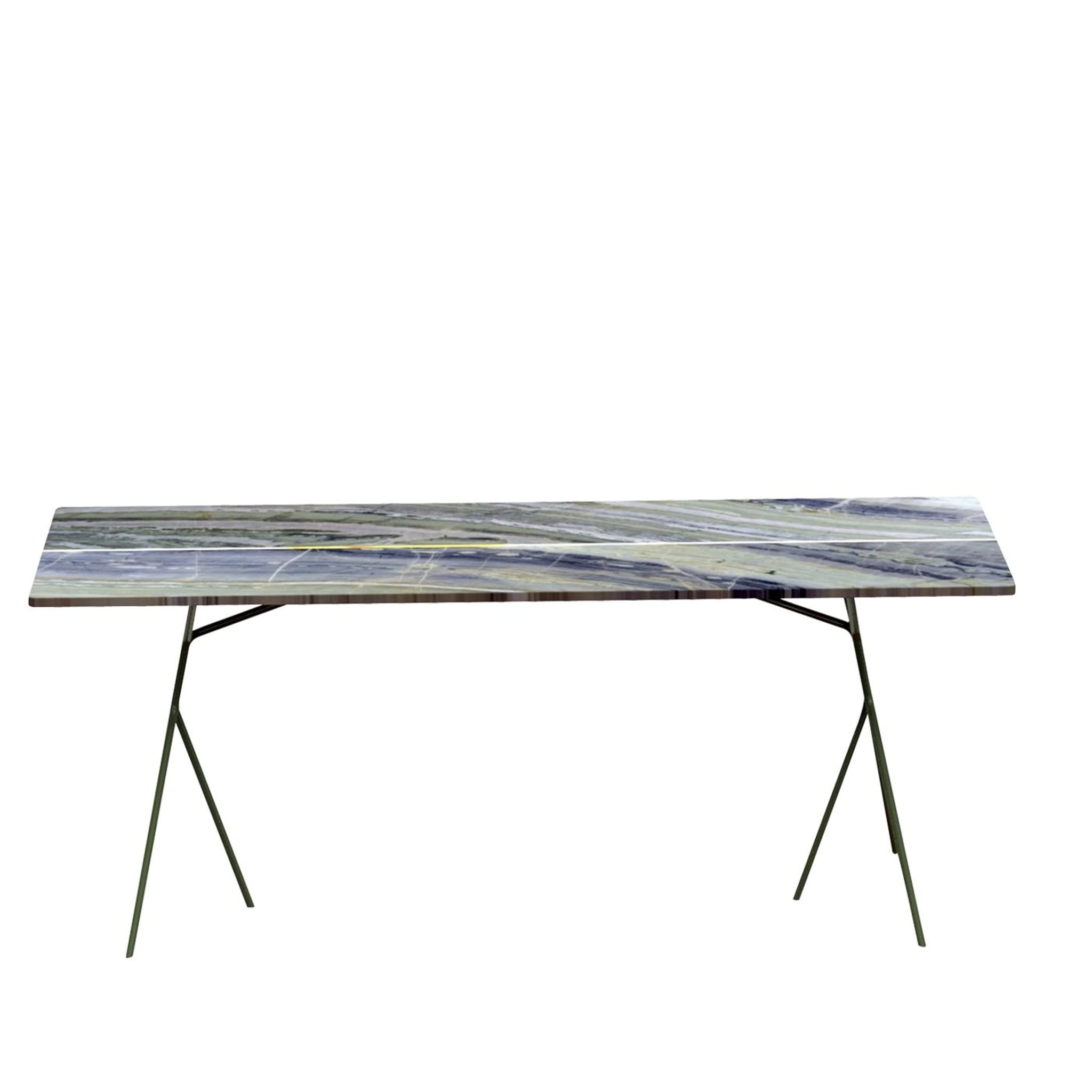 Table à fente en marbre River Jade - Vue principale