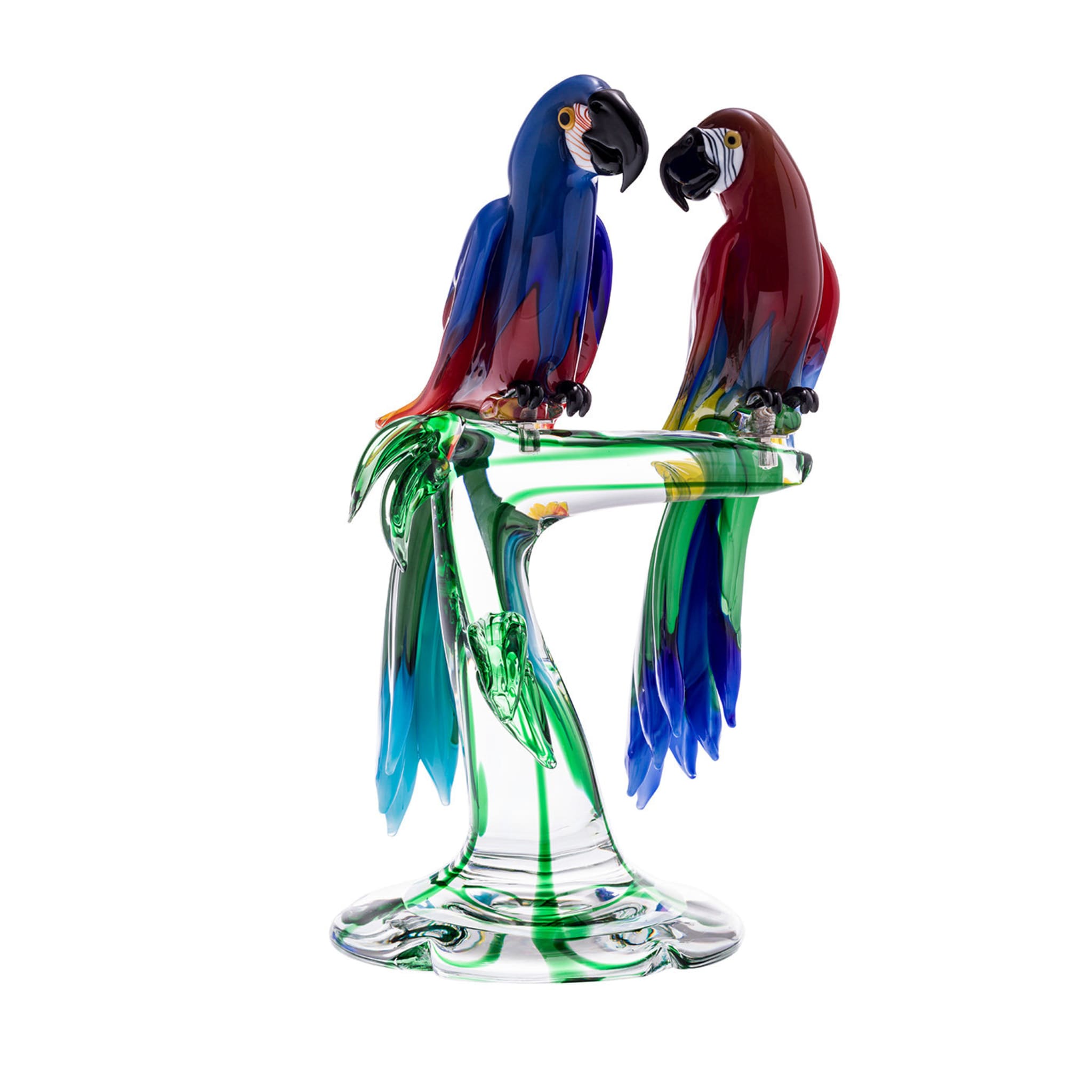 Macaw Parrots in Murano Glass - Main view
