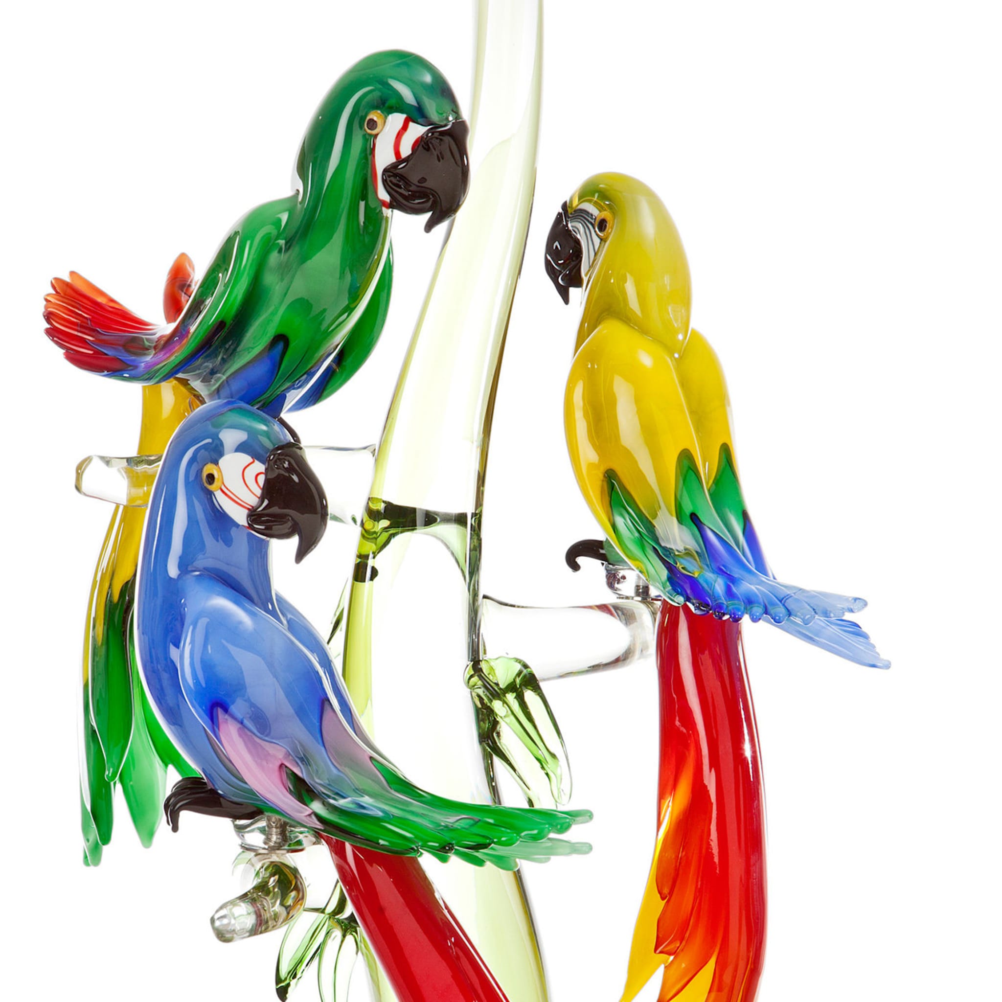 Three Murano Glass Parrots - Alternative view 1