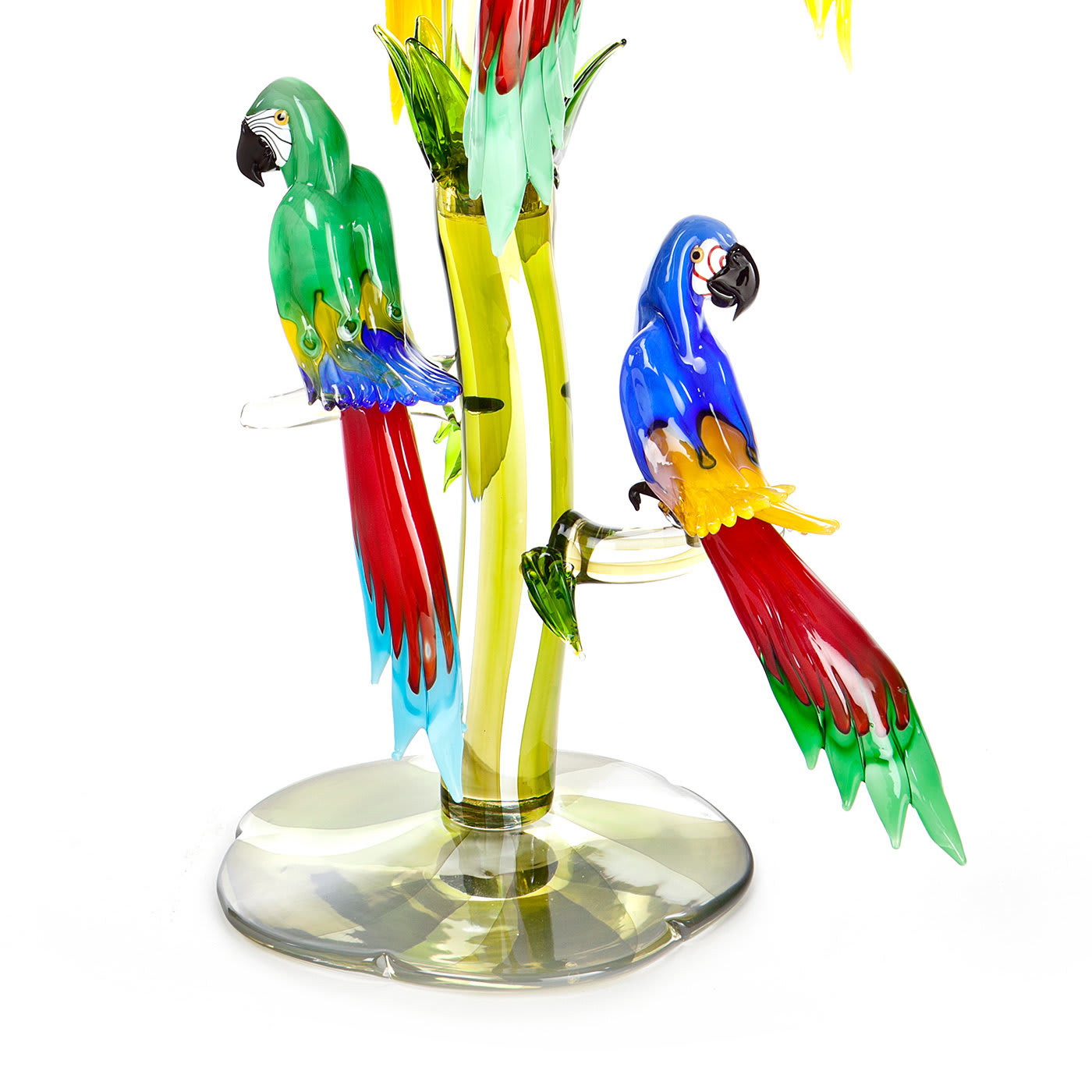 Huge Murano Glass Tree with 7 Parrots - Zanetti Murano