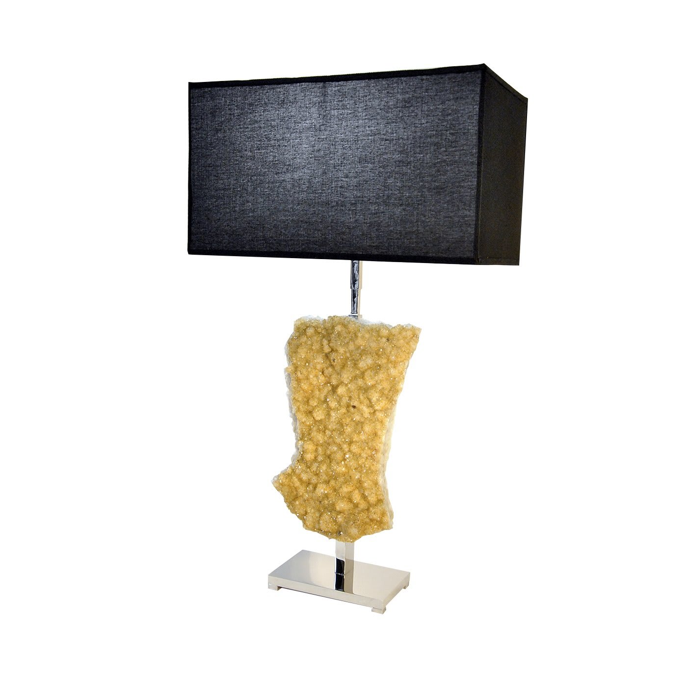 Citrine Table Lamp With Black Shade  - Giuliano Tincani
