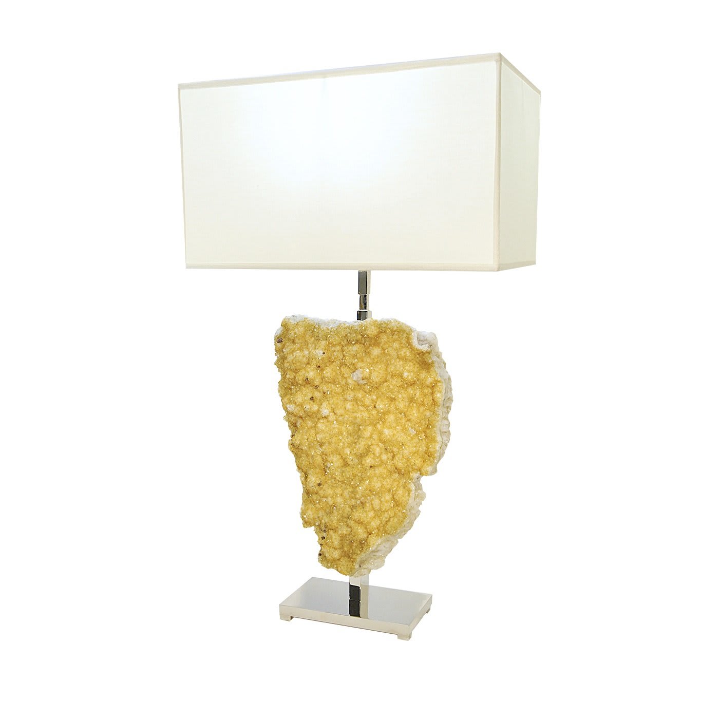 Citrine Table Lamp With White Shade  - Giuliano Tincani