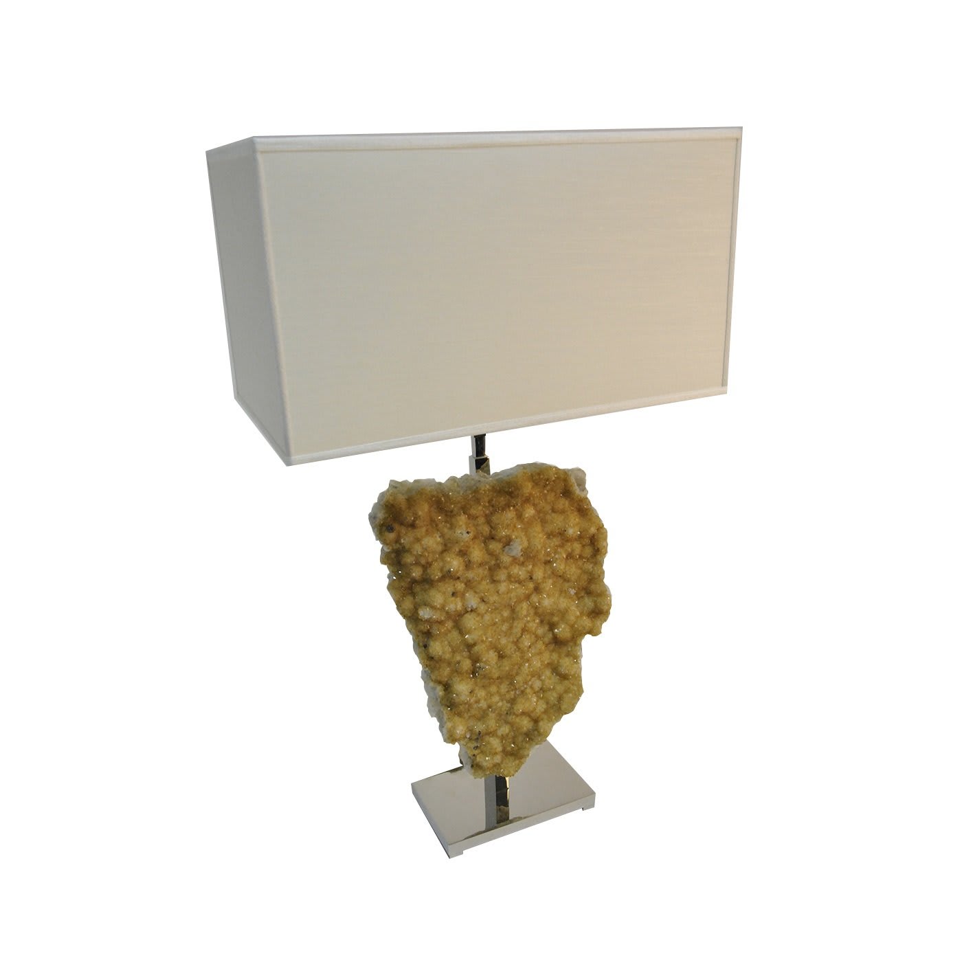 Citrine Table Lamp With White Shade  - Giuliano Tincani