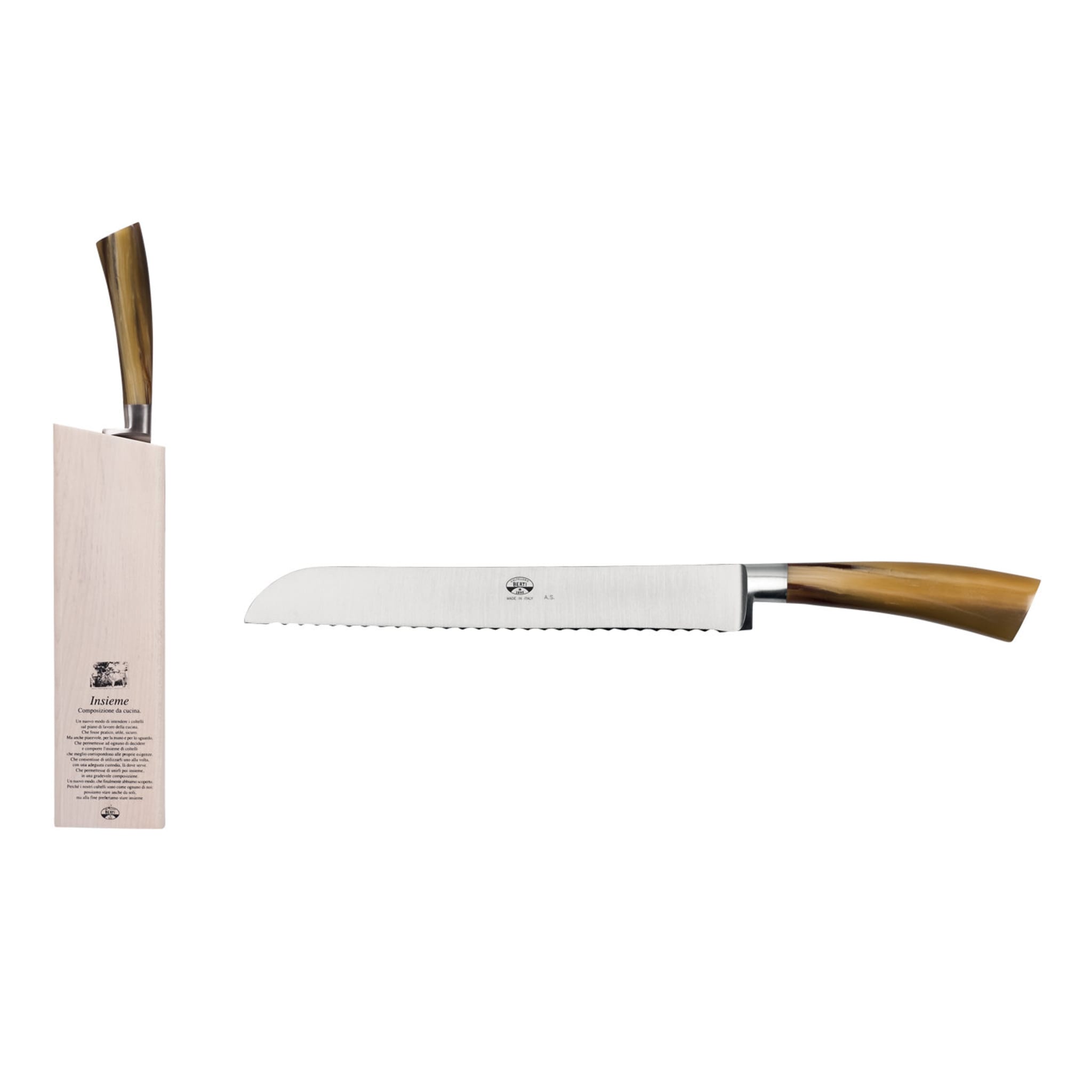 Insieme Set of Block and Bread Knife with Conrotech Handle - Main view