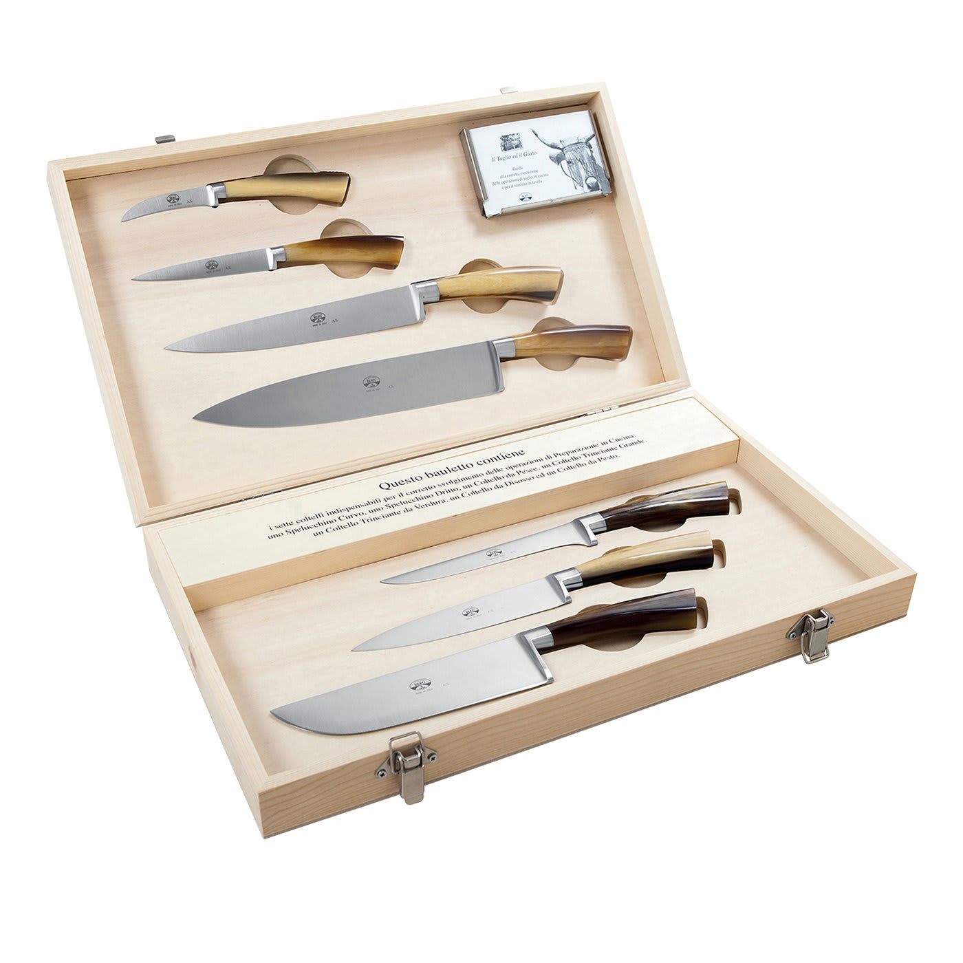 Il Trinciante Small Set of Knives with Cornotech Handle - Coltellerie Berti