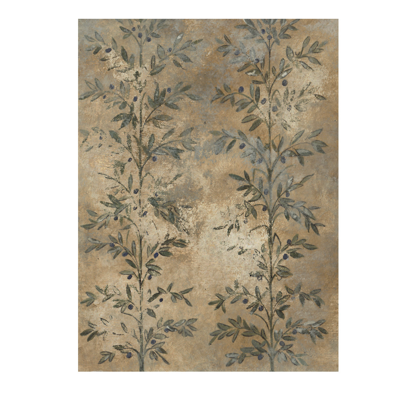 Olive Leaf Gold Wallpaper - Larghevedute