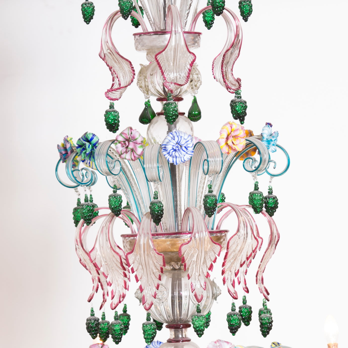 Semi Rezzonico Murano Glass Chandelier - Striulli Vetri d'Arte