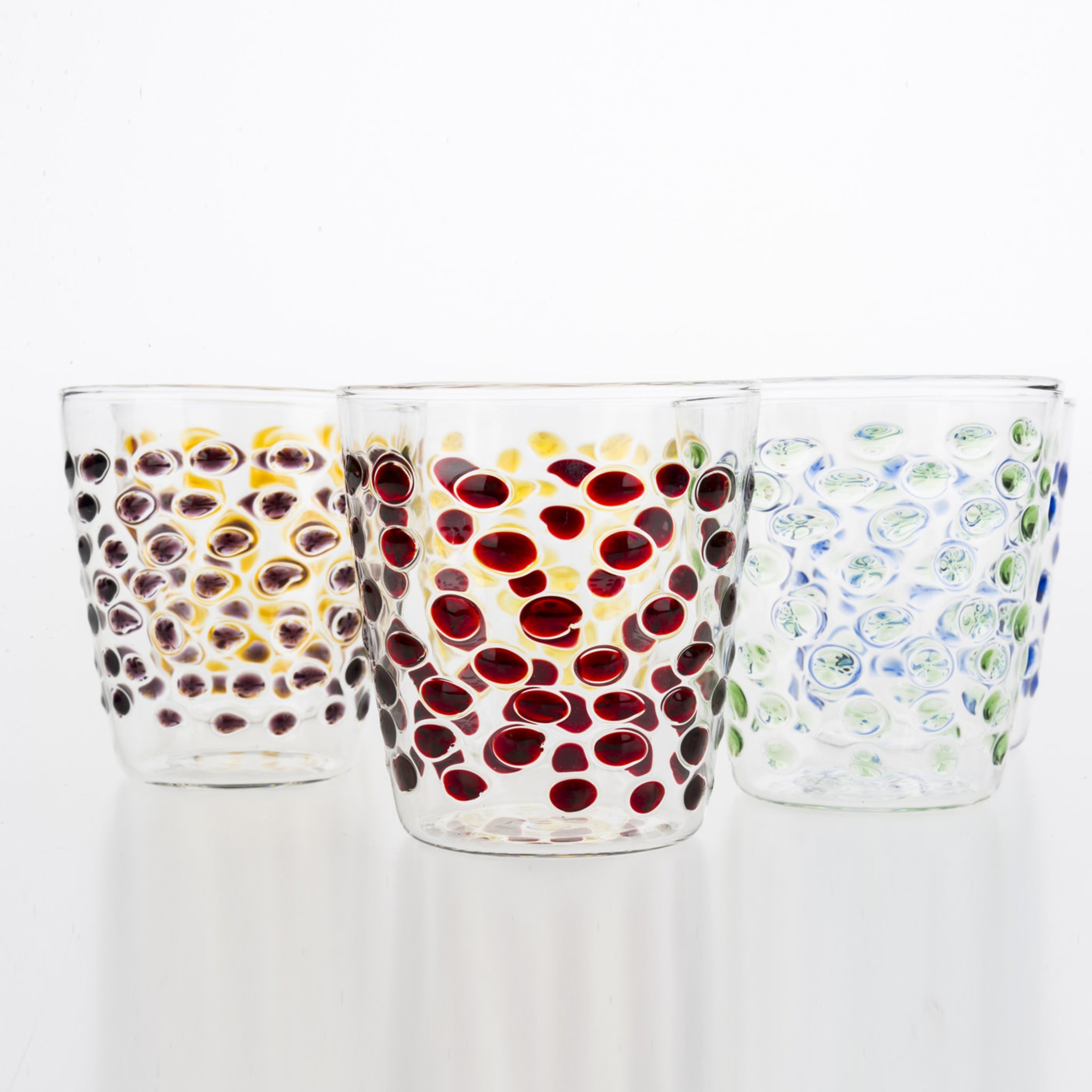 Set of Six Multicolored Bubble Glasses - Alternative view 3