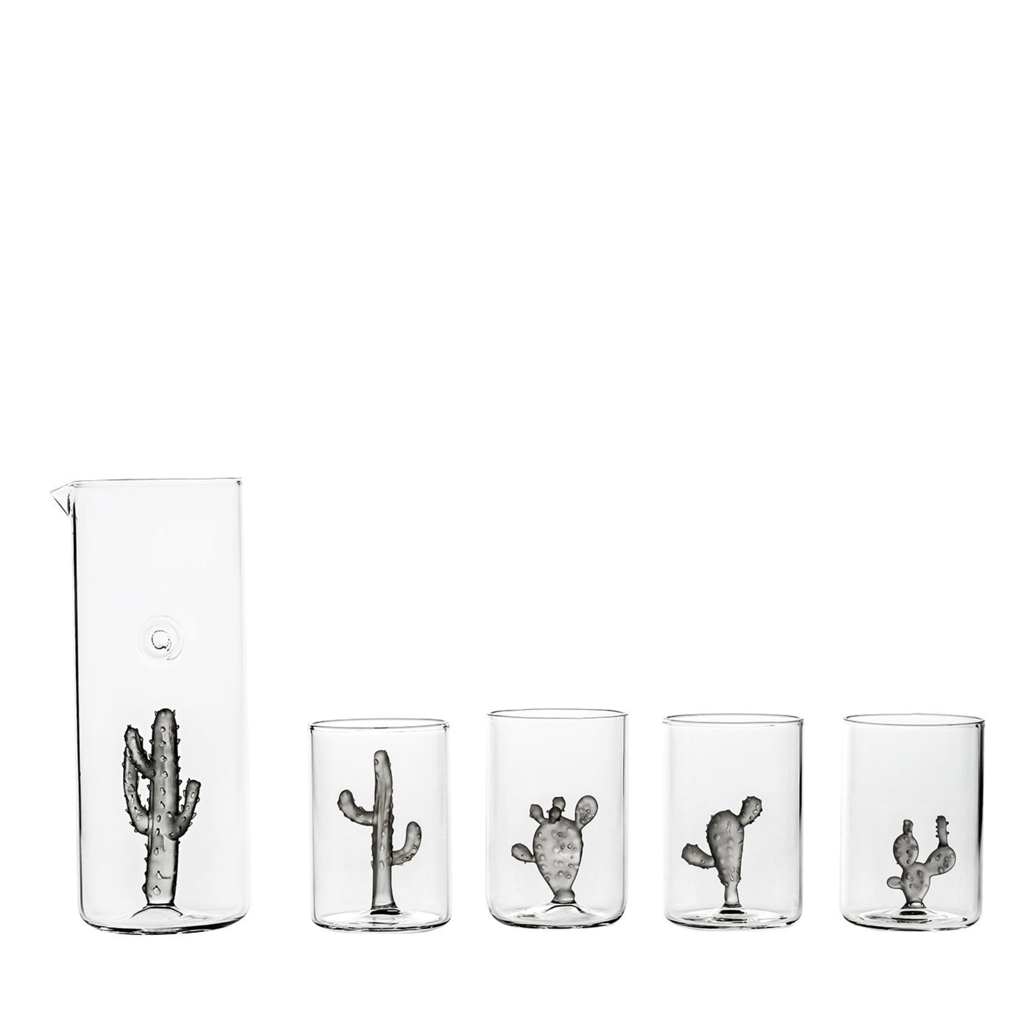 Set of 4 Glasses and 1 Jug Cactus Collection - Main view