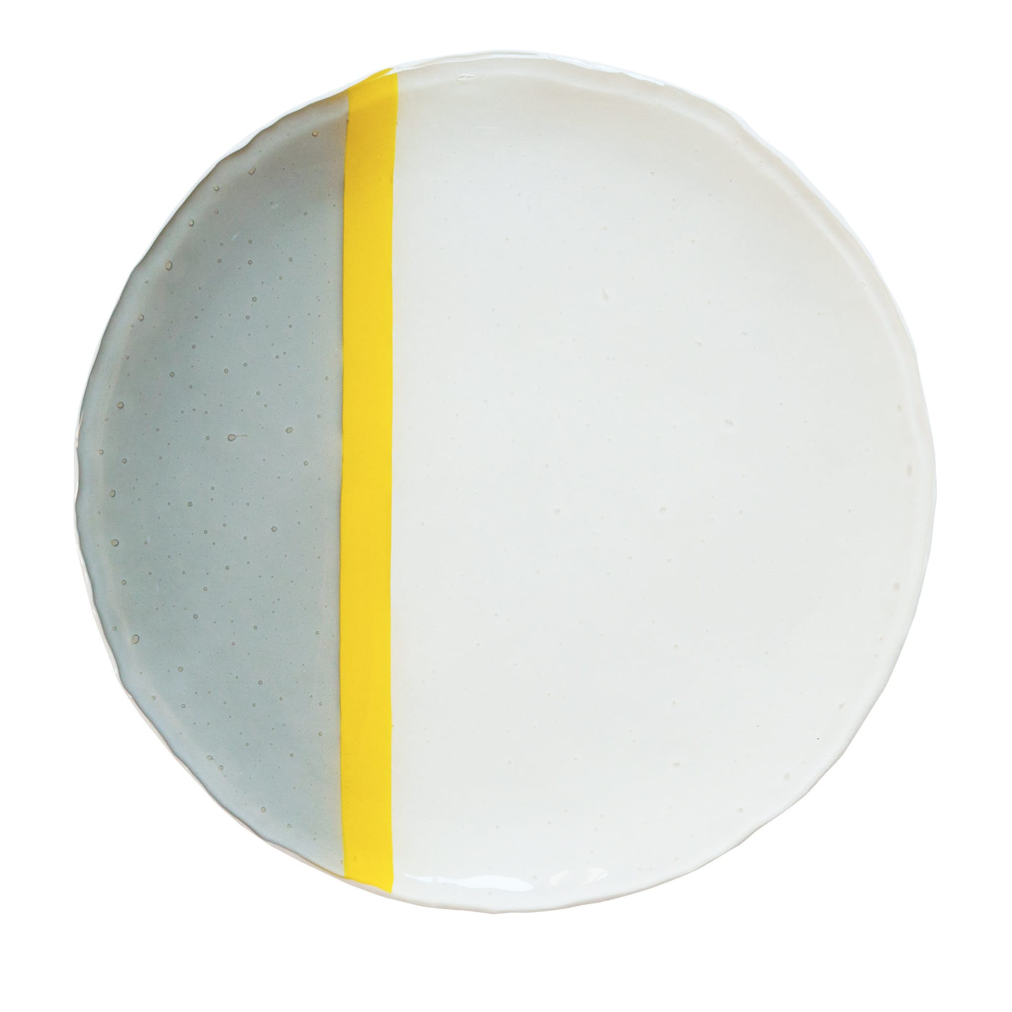 Balla Grey, Yellow and Ivory Set of Two Dinner Plates - Main view