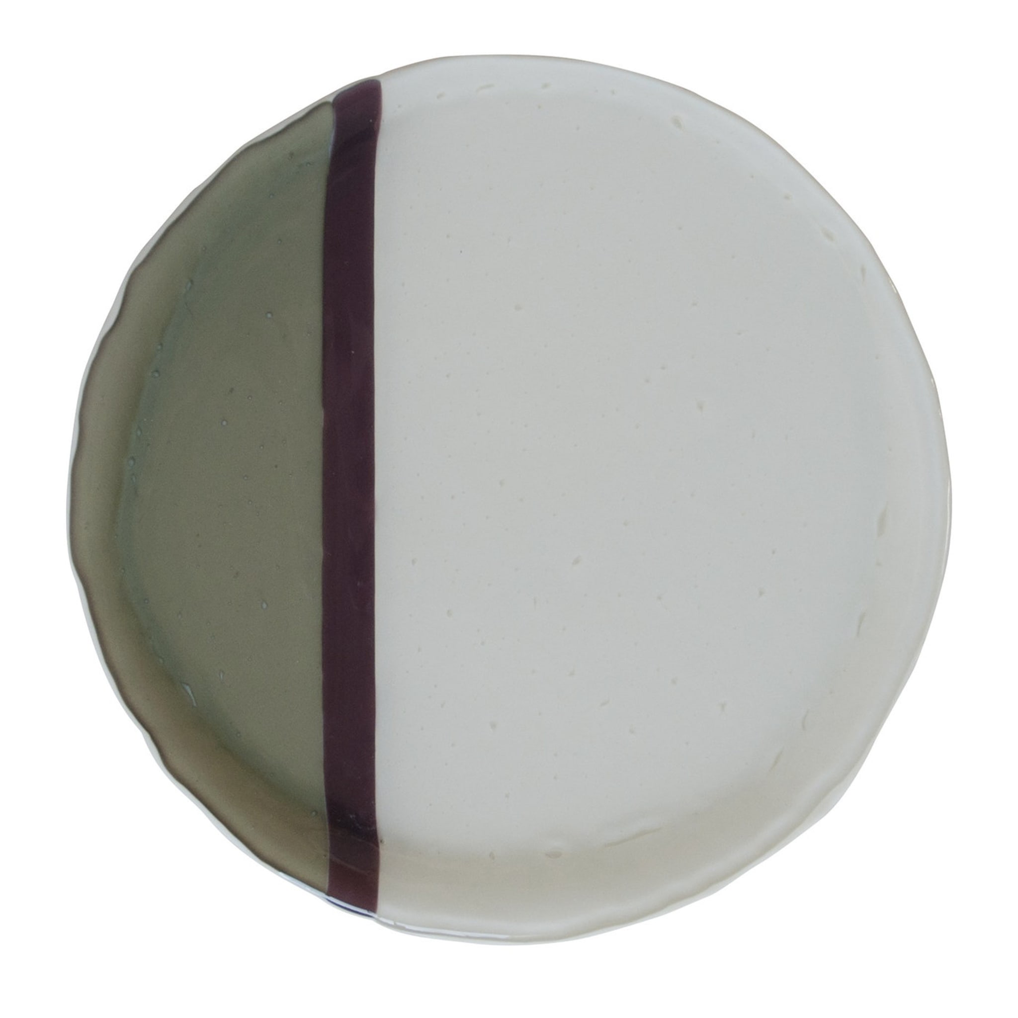 Balla Green, Bordeaux and Ivory Set of Two Dinner Plates - Main view