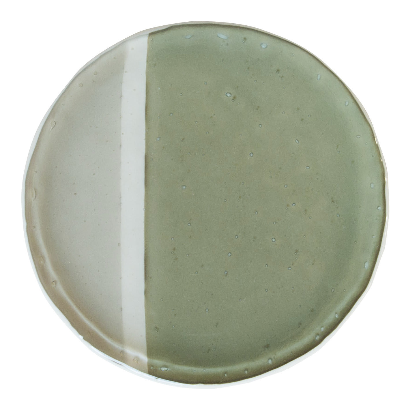 Balla in Grey, White and Green Set of Two Dessert Plates - Vetrofuso