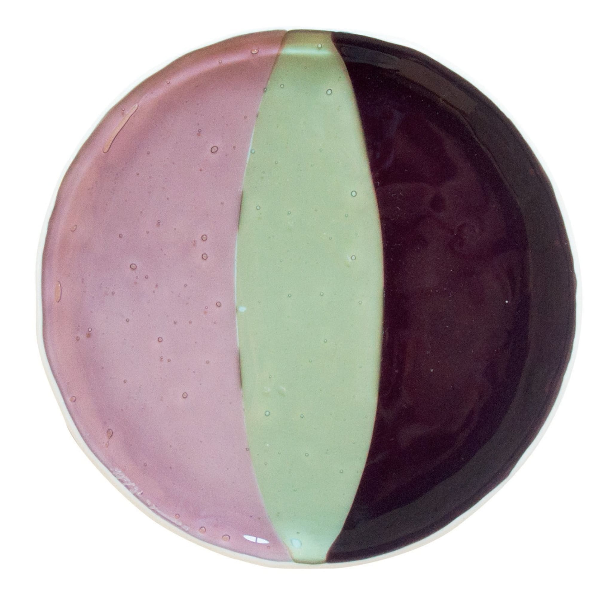 Balla "Eye" in Green, Bordeaux and Pink Set of Two Dessert Plates  - Main view