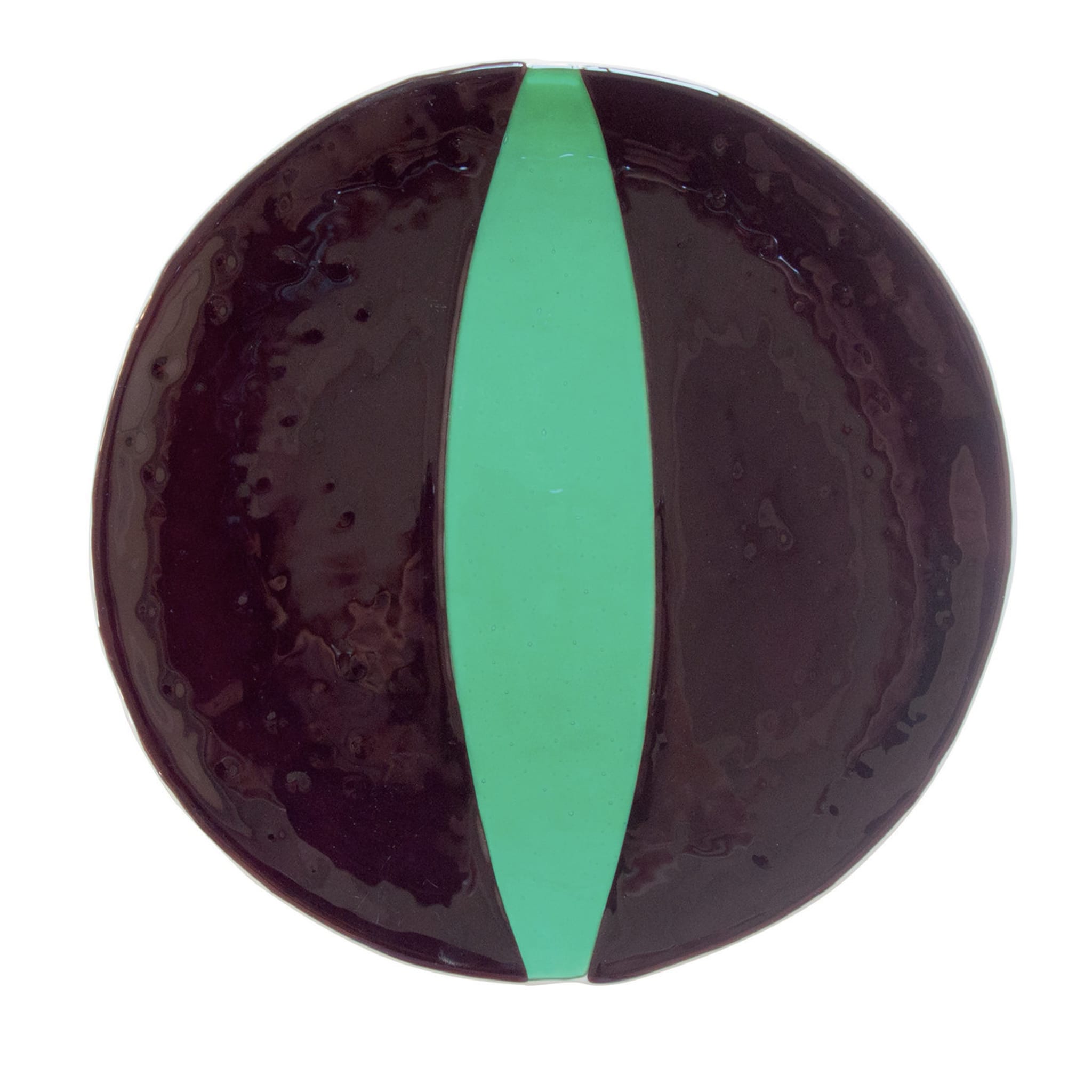Balla "Eye" en vert émeraude et bordeaux Set de deux assiettes de présentation - Vue principale