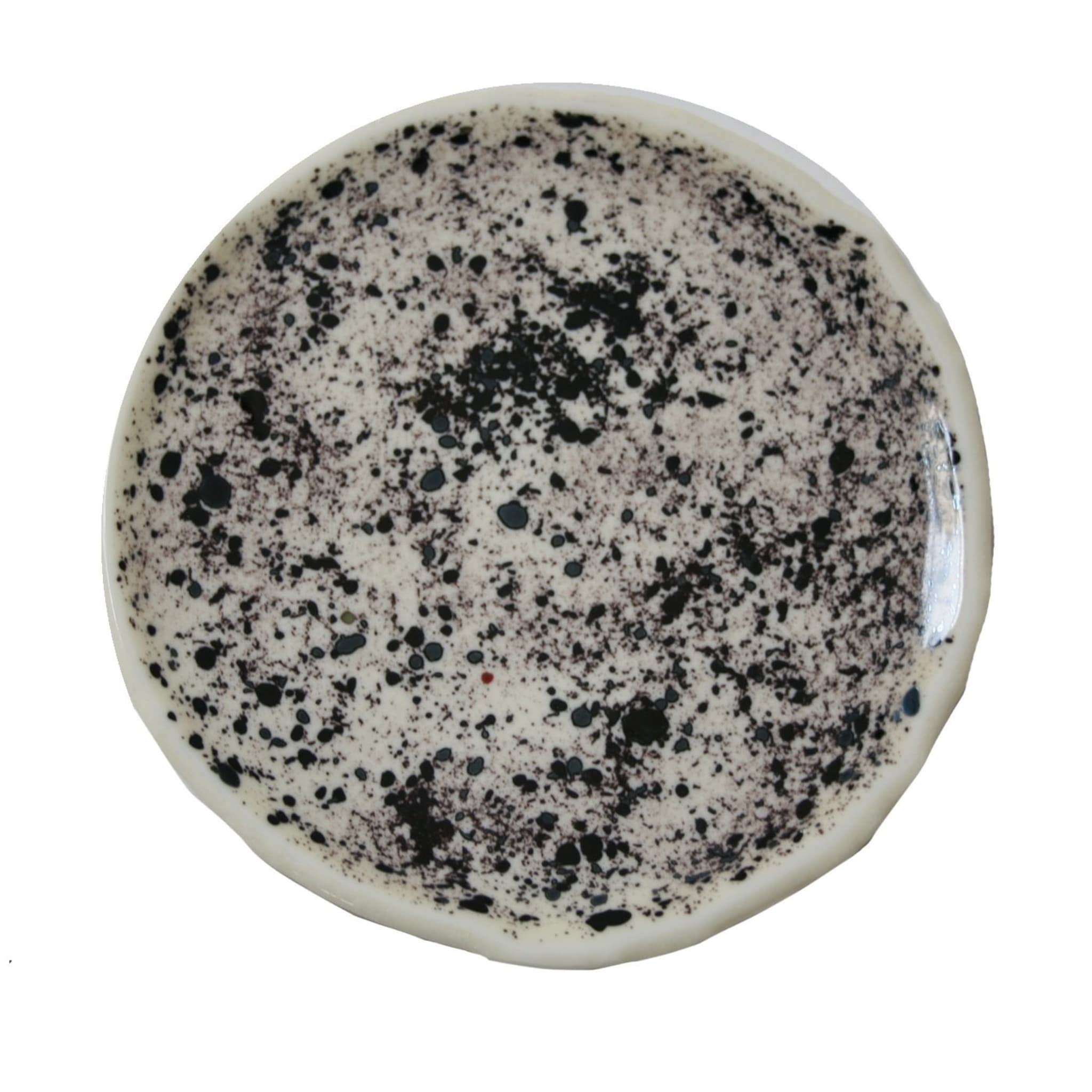 Pollock in Black and Ivory Set of Six Dessert Plates - Main view