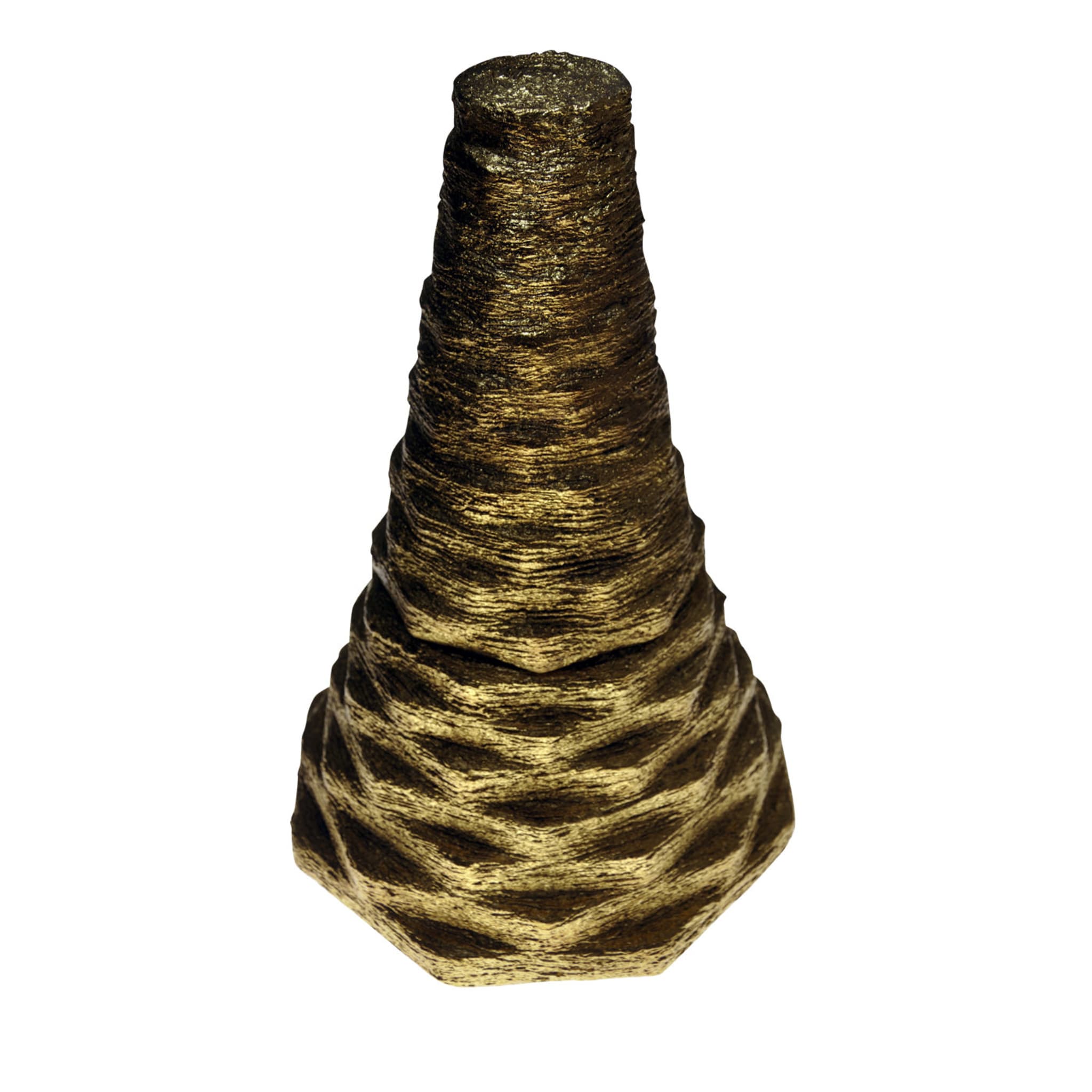 Vase en feuille d'or bruni  - Vue principale
