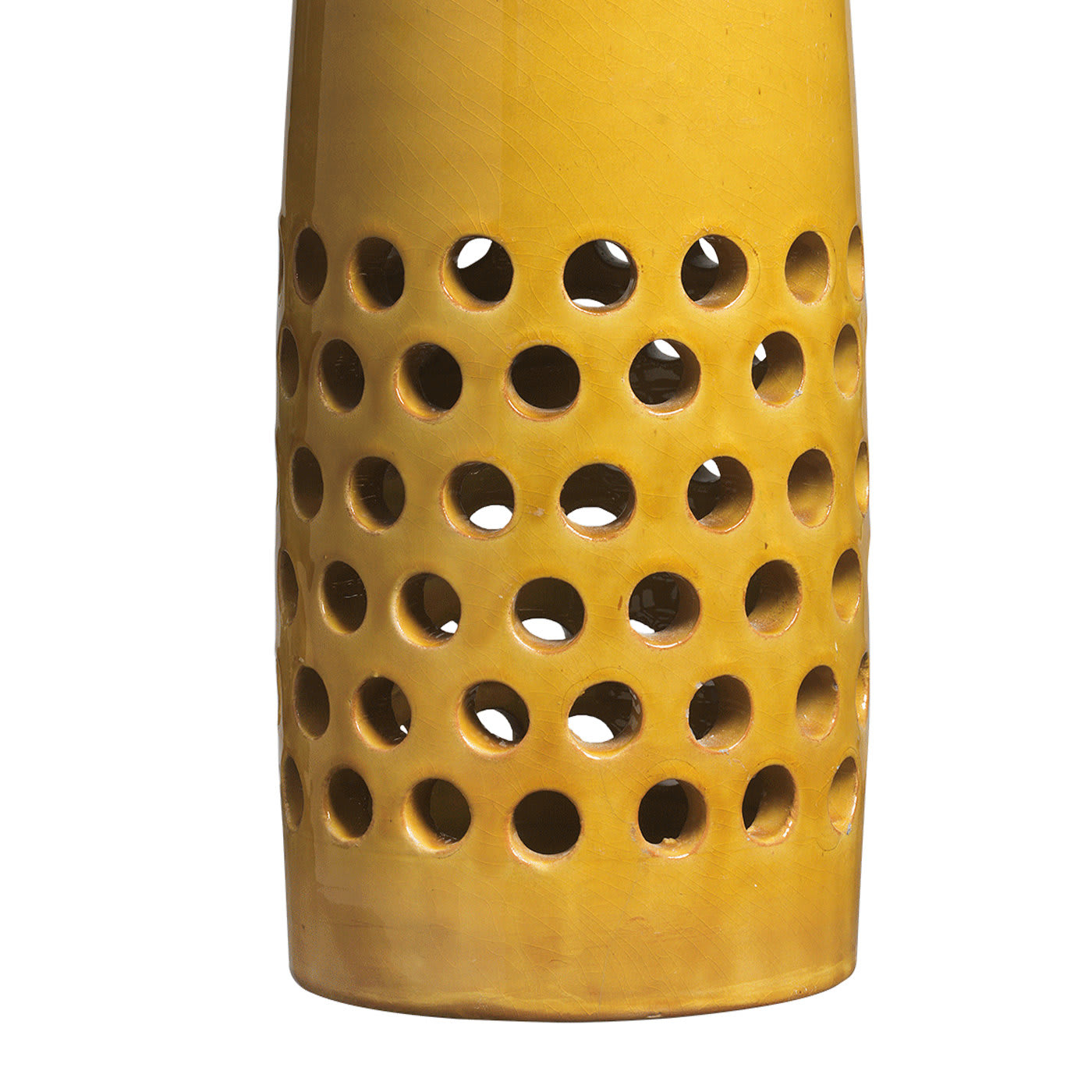 Perforated Black Lava Vase - Bitossi Ceramiche