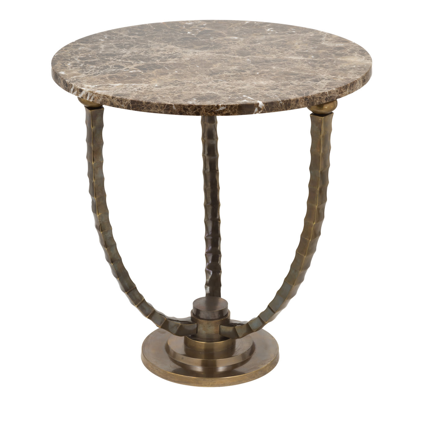 Horn 1 Table with Emperador Marble - Bronzetto